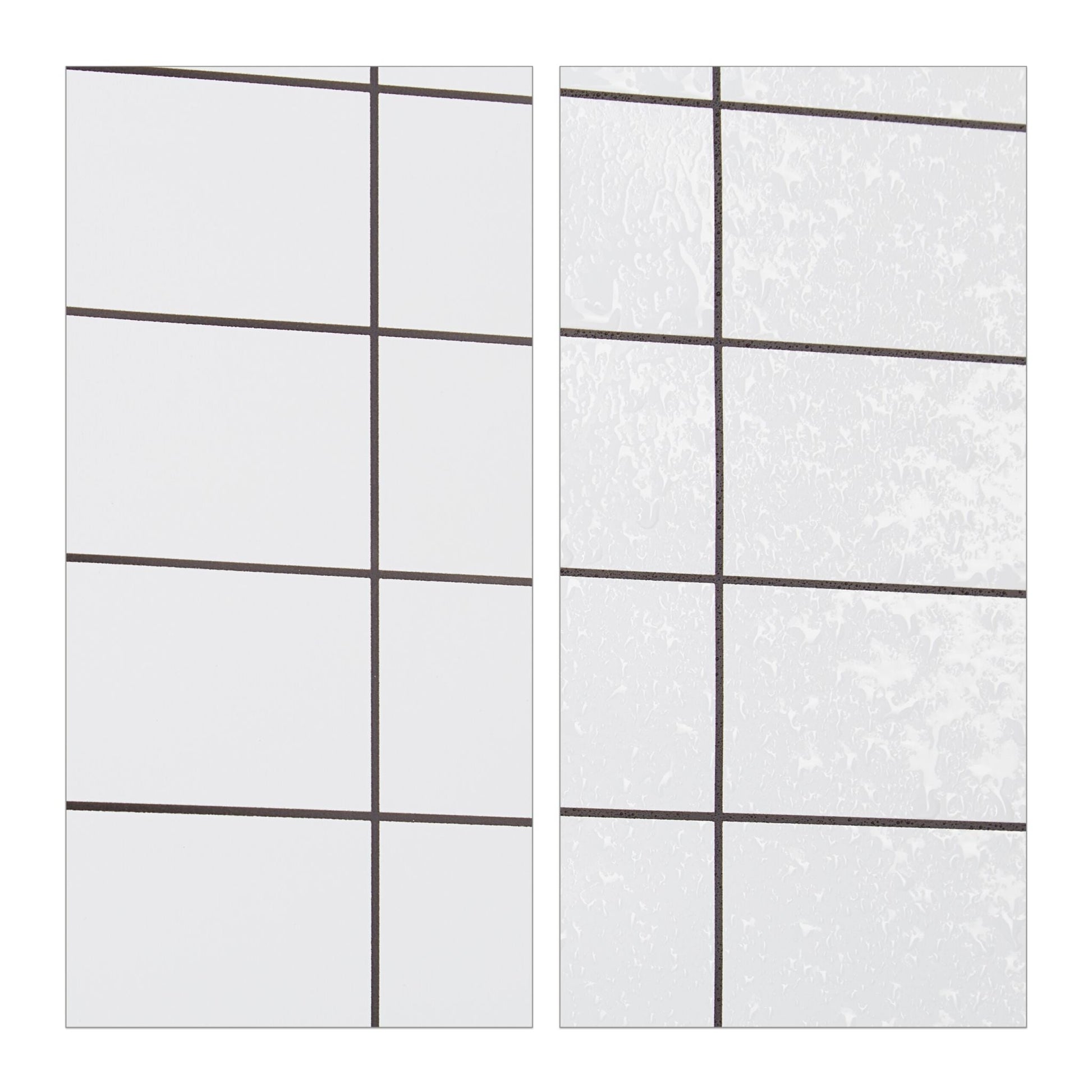 Kariertes Duschrollo Weiss-Schwarz von Relaxdays