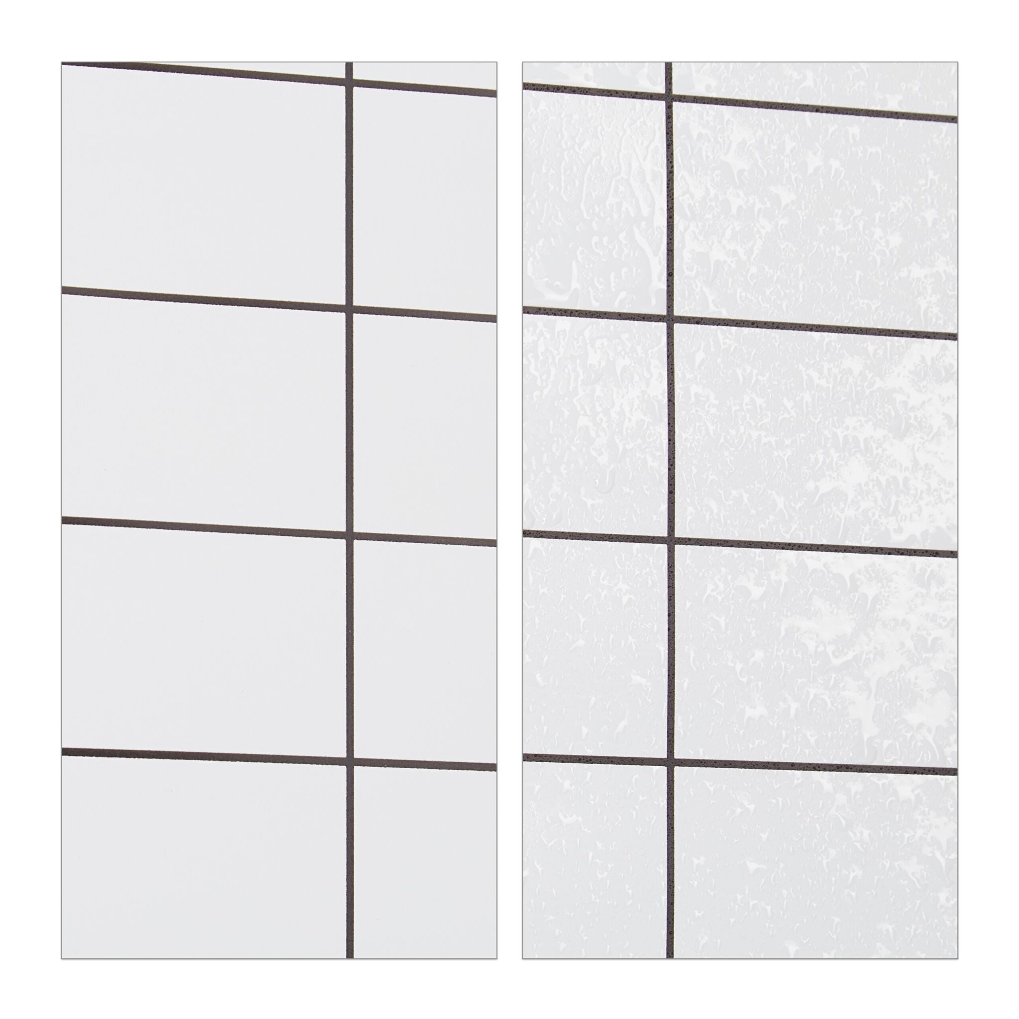 Kariertes Duschrollo Weiss-Schwarz von Relaxdays