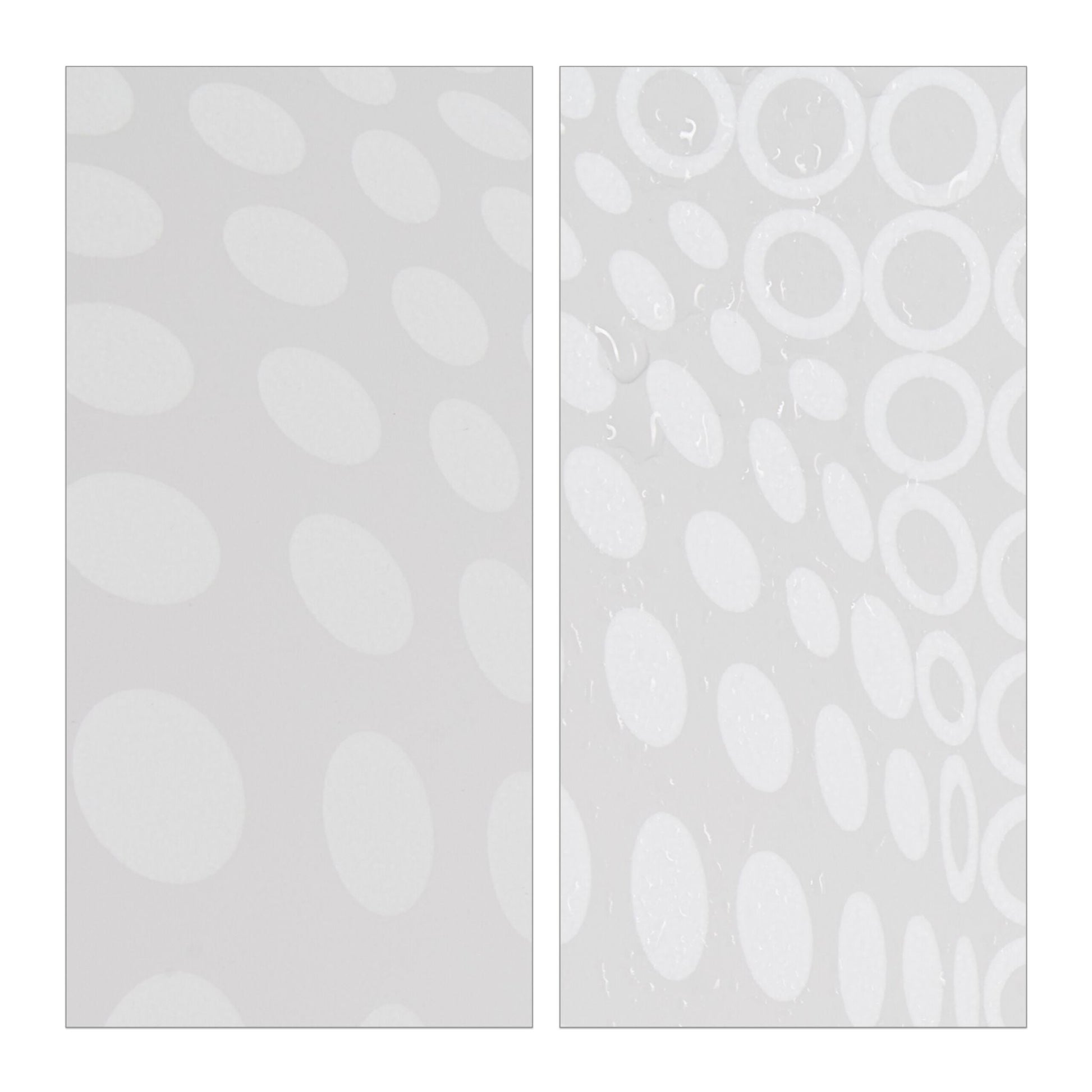 Gemustertes Duschrollo Weiss-Transparent von Relaxdays