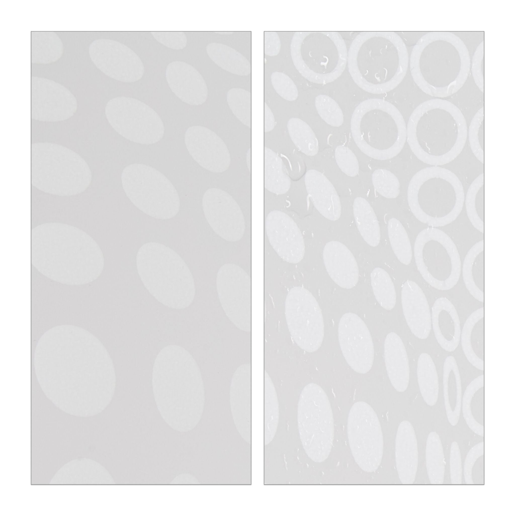 Gemustertes Duschrollo Weiss-Transparent von Relaxdays