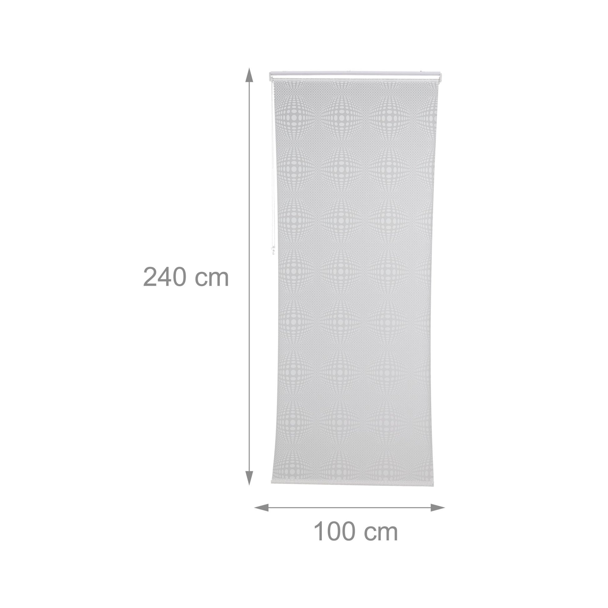 Gemustertes Duschrollo Weiss-Transparent von Relaxdays
