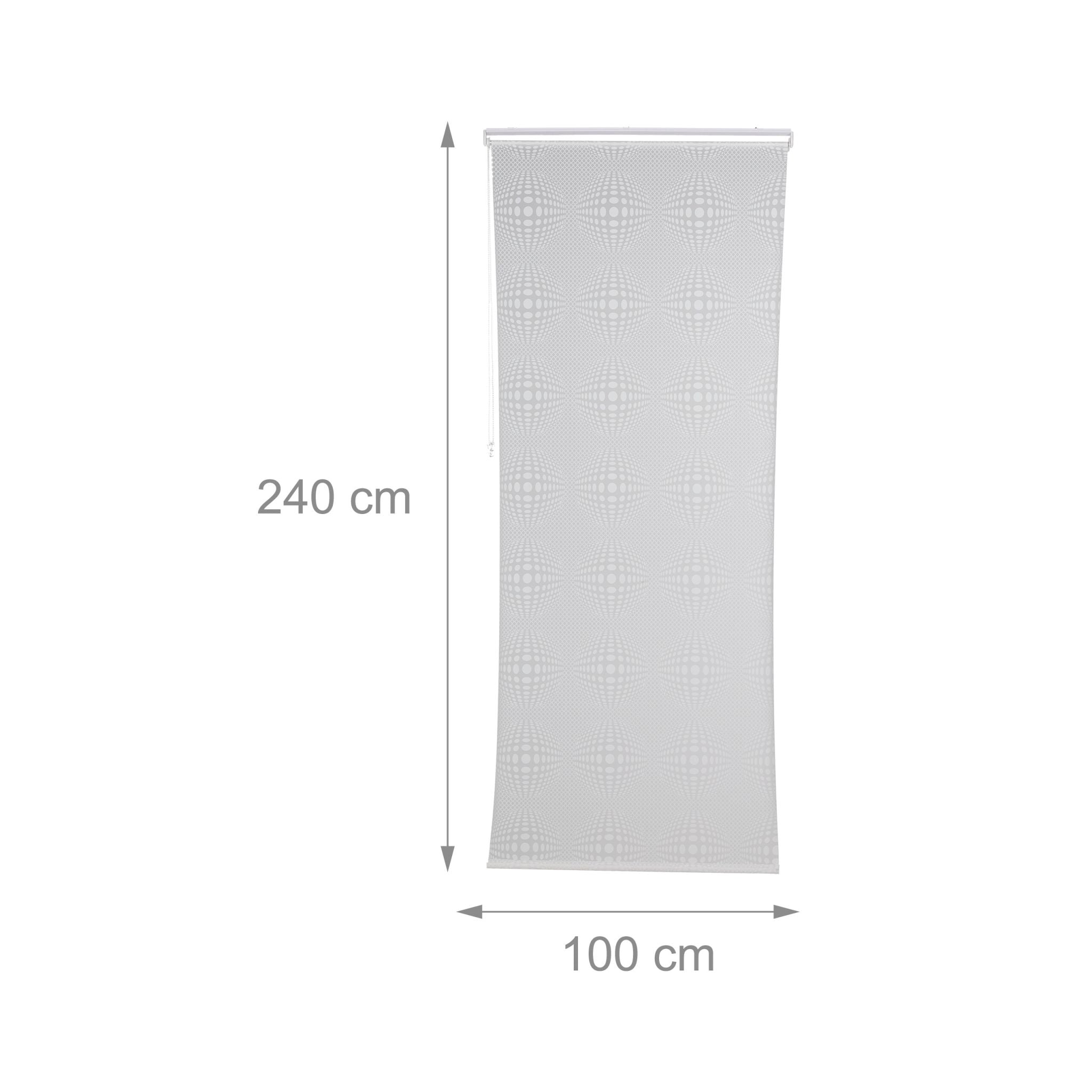 Gemustertes Duschrollo Weiss-Transparent von Relaxdays
