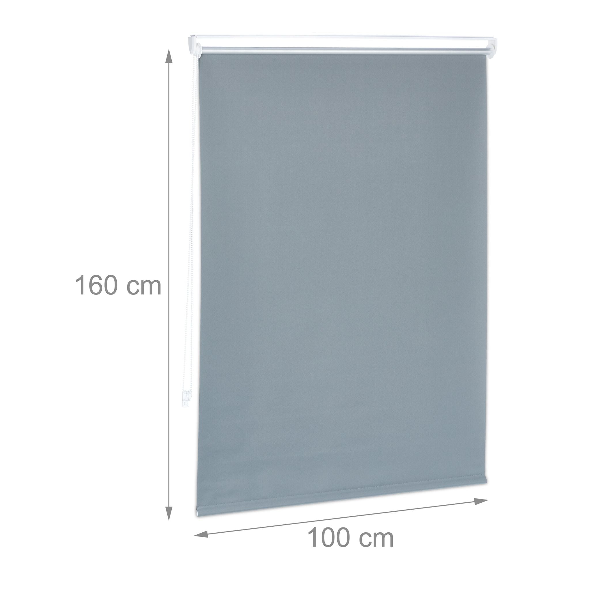Thermorollo 100x160cm Weiss-Silber-Grau von Relaxdays