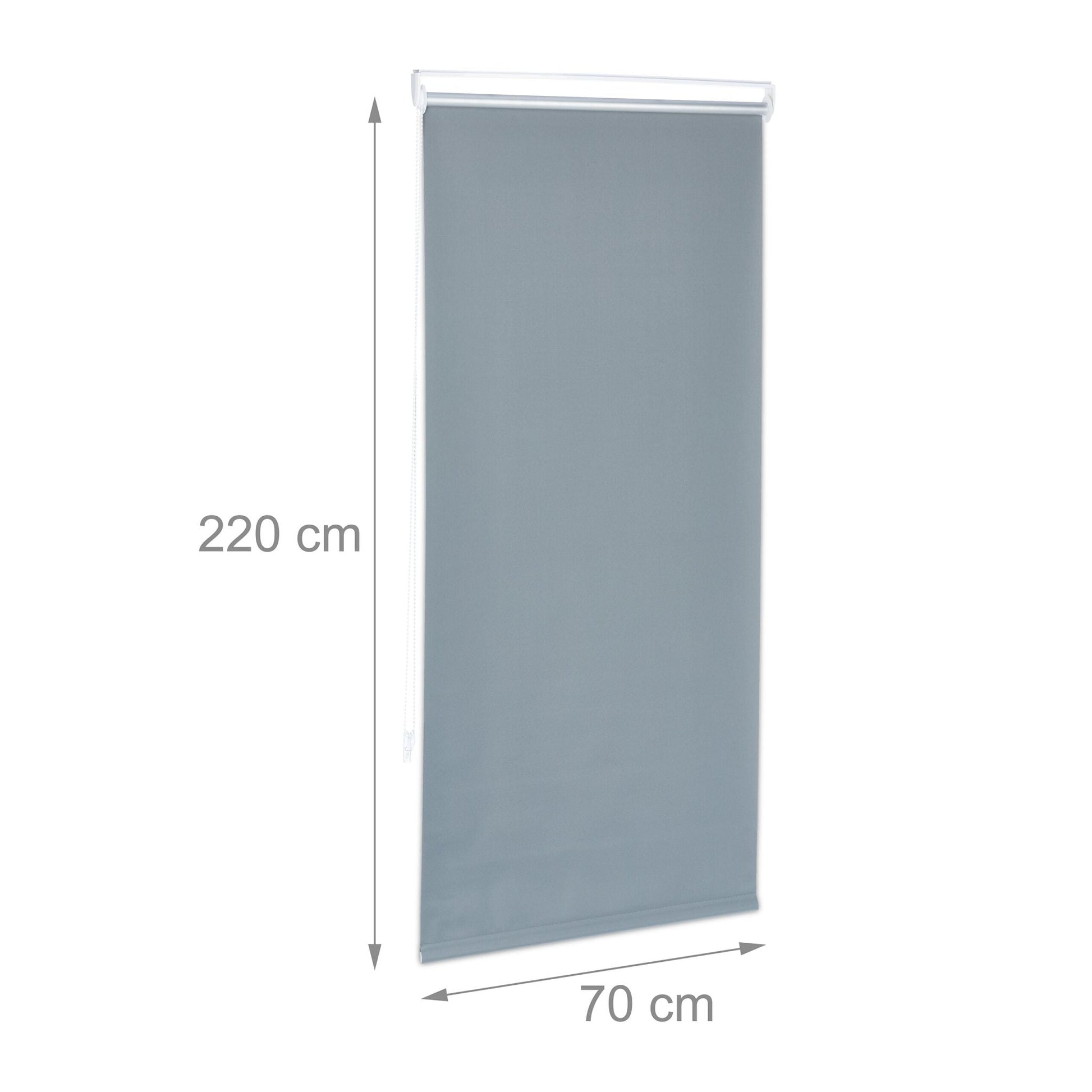 Thermorollo 70x220cm Weiss-Silber-Grau von Relaxdays