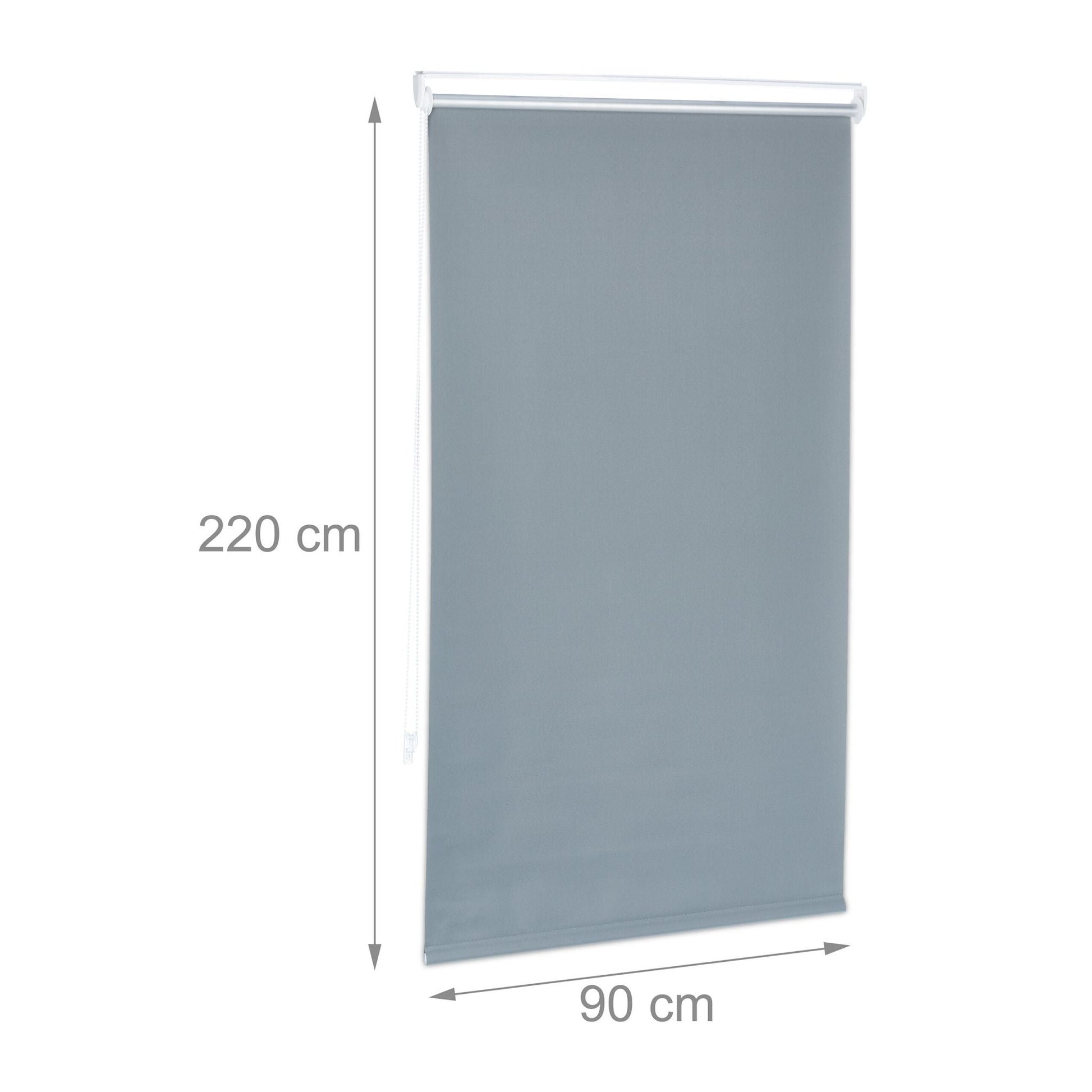 Thermorollo 90x220cm Weiss-Silber-Grau von Relaxdays