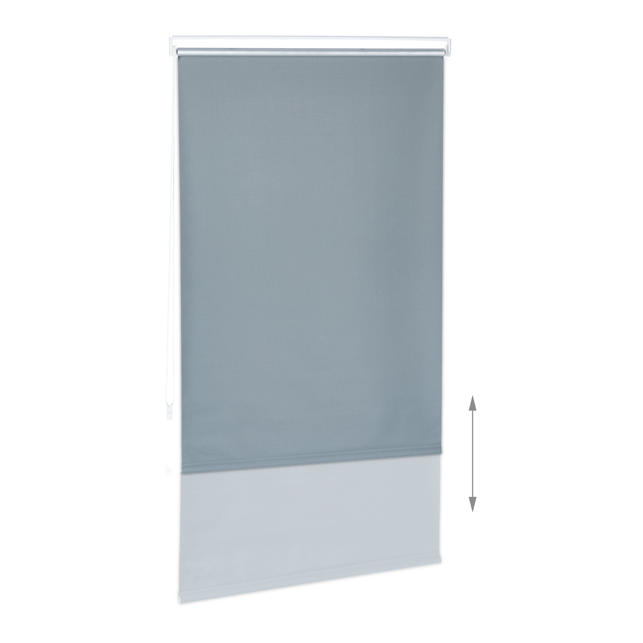 Thermorollo 90x220cm Weiss-Silber-Grau von Relaxdays