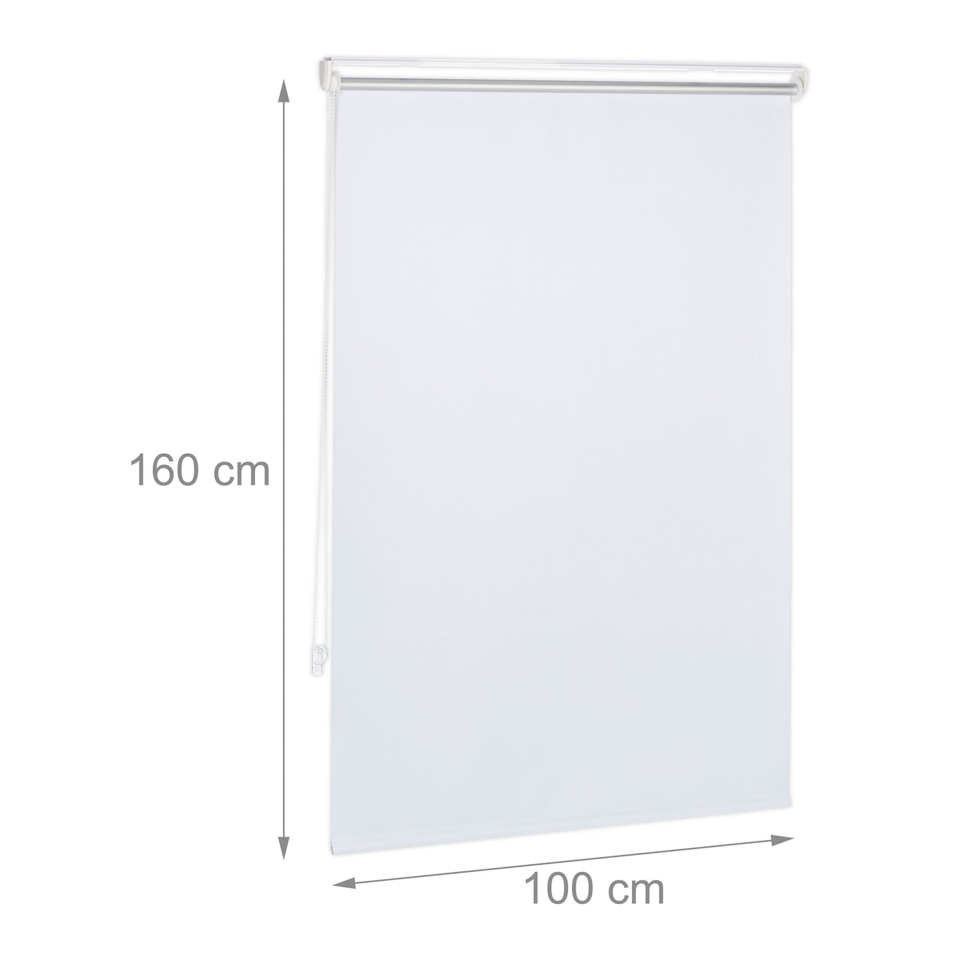 Thermorollo 100x160cm Weiss-Silber von Relaxdays
