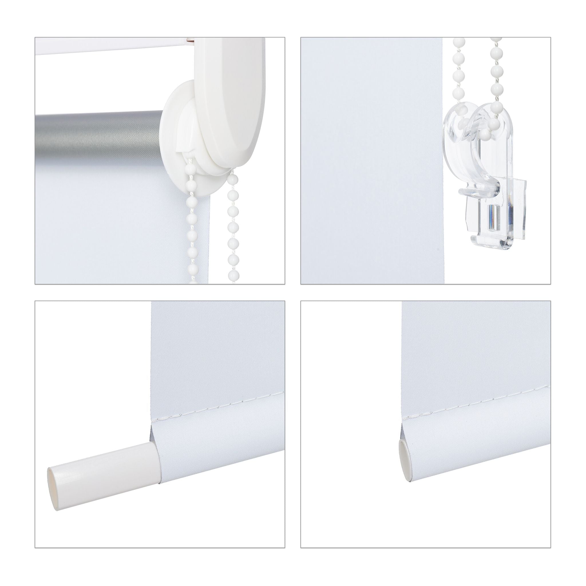 Thermorollo 100x160cm Weiss-Silber von Relaxdays