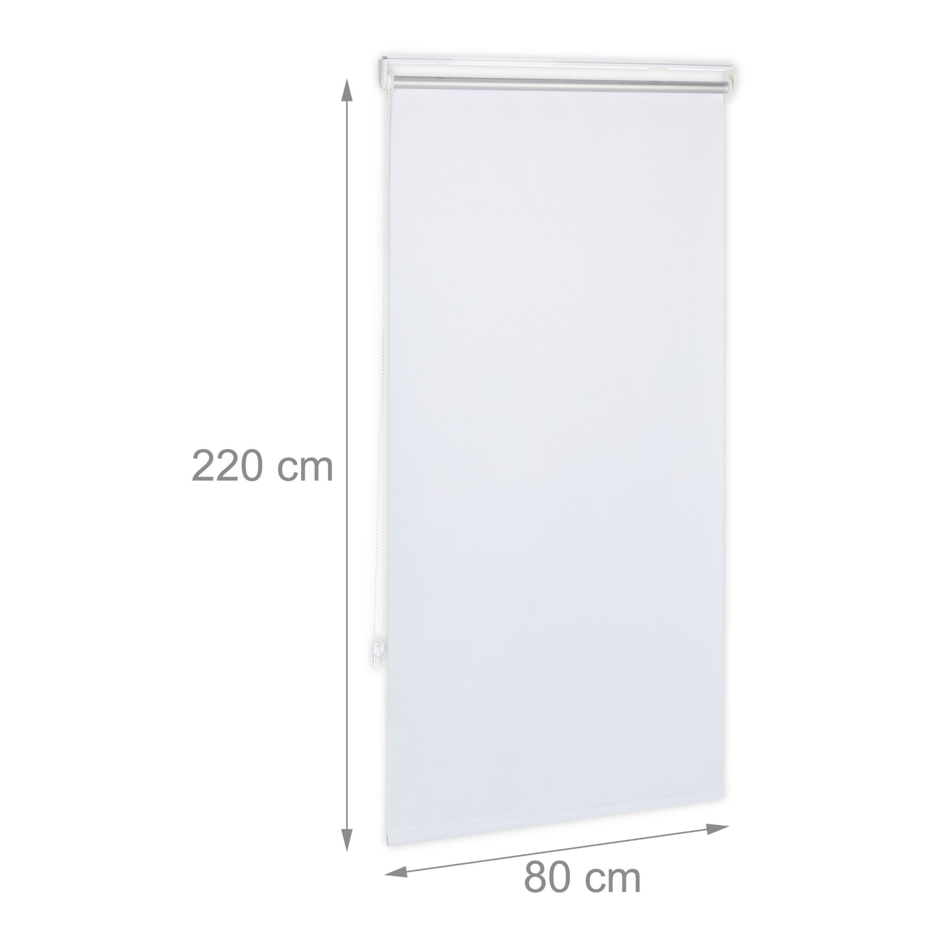Thermorollo 80x220cm Weiss-Silber von Relaxdays