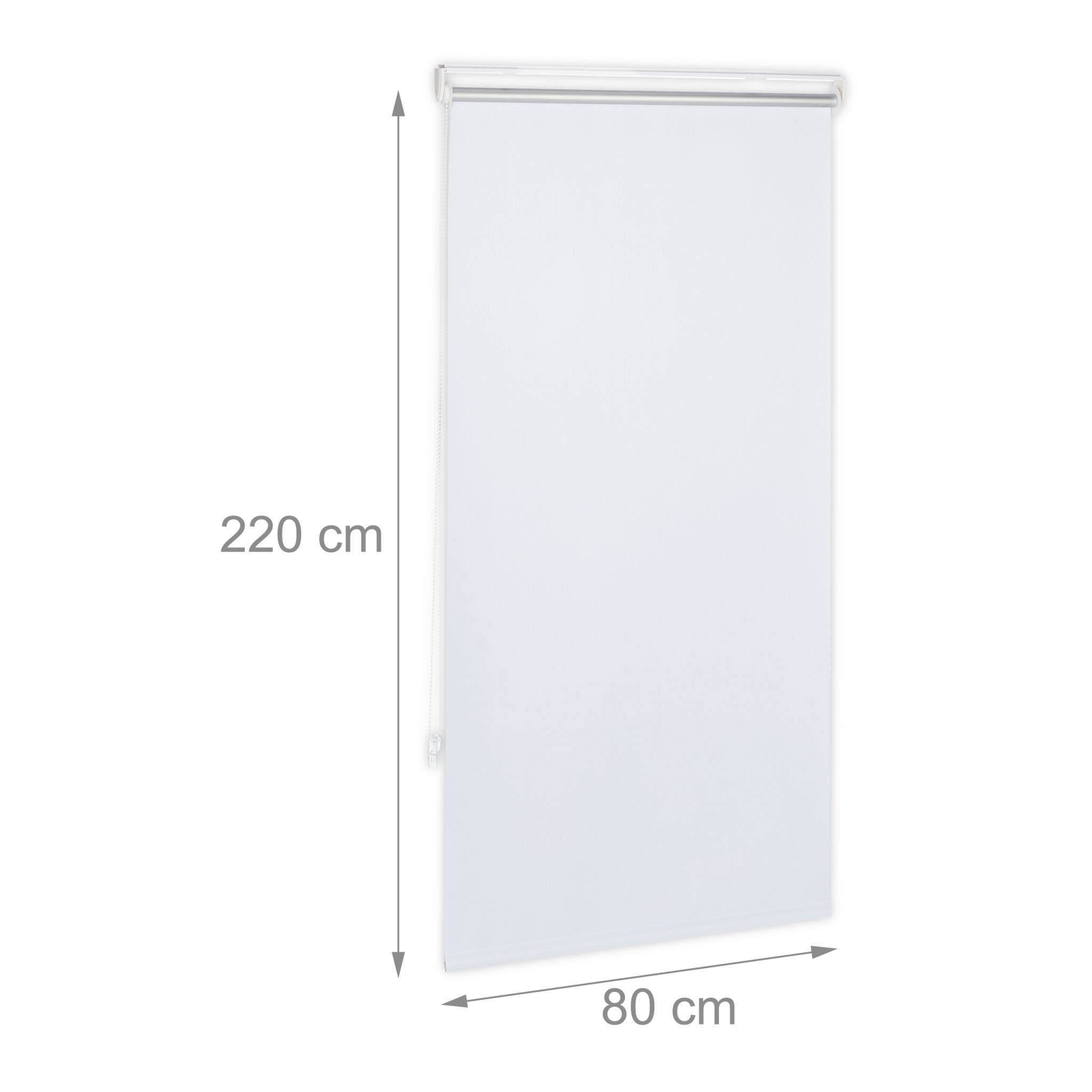 Thermorollo 80x220cm Weiss-Silber von Relaxdays