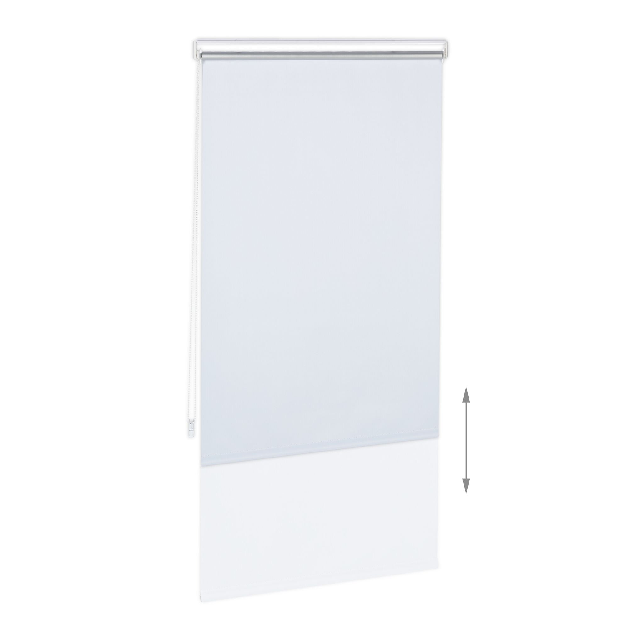 Thermorollo 80x220cm Weiss-Silber von Relaxdays