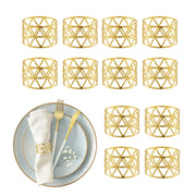 Serviettenringe 12er-Set Gold von Relaxdays