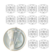 Serviettenringe 12er-Set Silber von Relaxdays