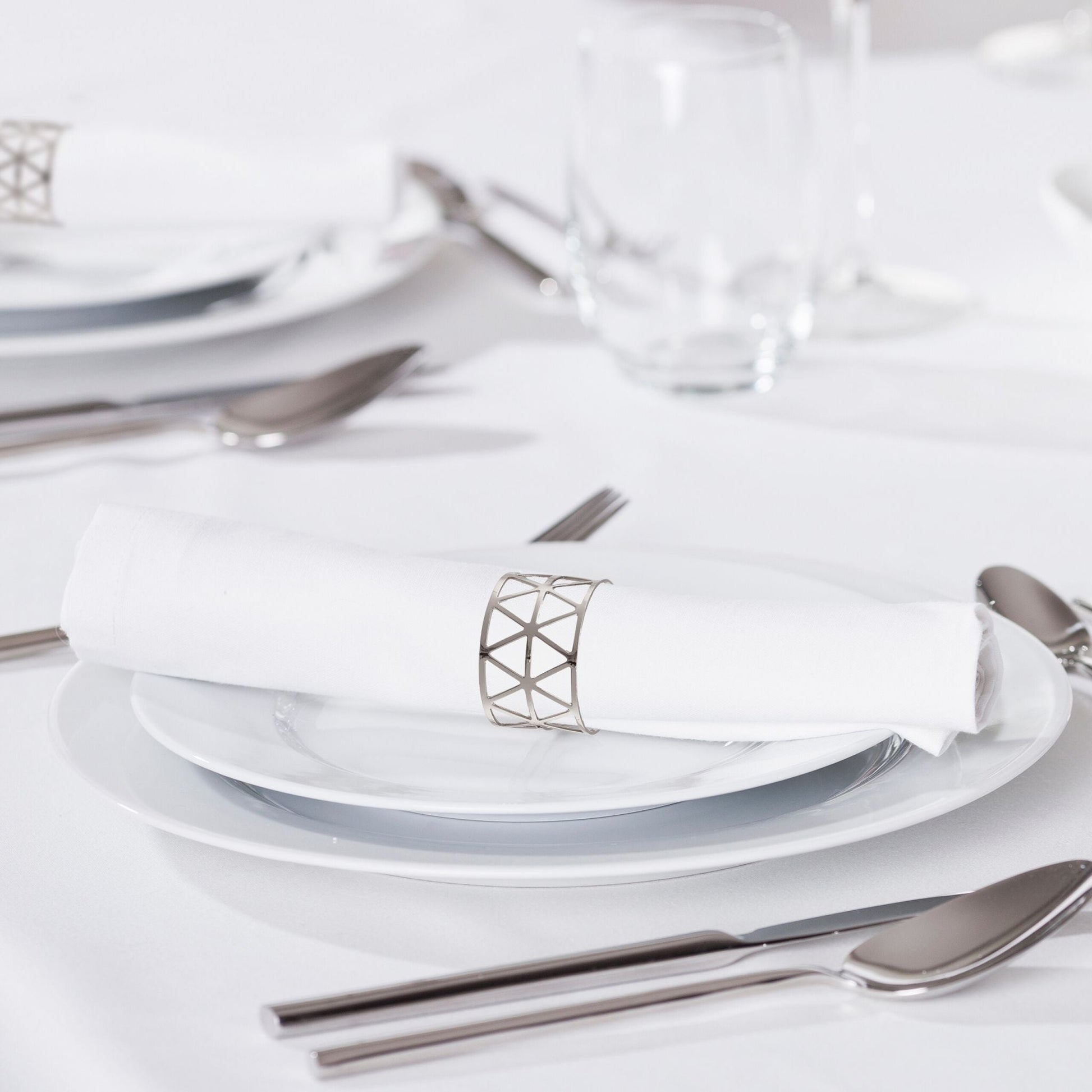 Serviettenringe 12er-Set Silber von Relaxdays
