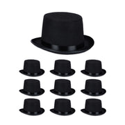 Zylinder Hut 10er-Set Schwarz von Relaxdays