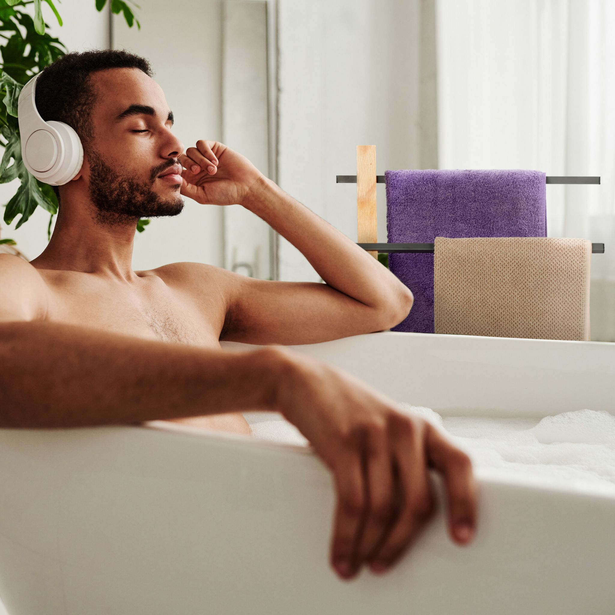 Handtuchständer mit geknicktem Design Hellbraun-Grau von Relaxdays