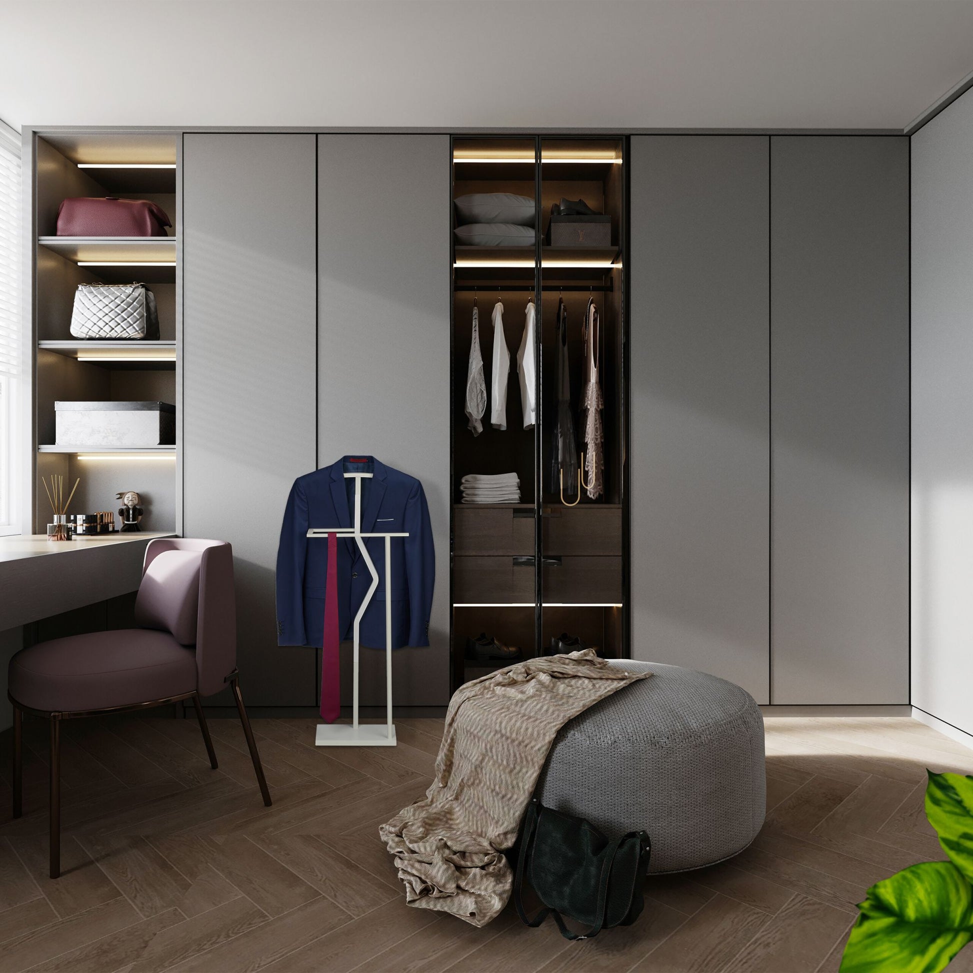 Herrendiener Weiss von Relaxdays