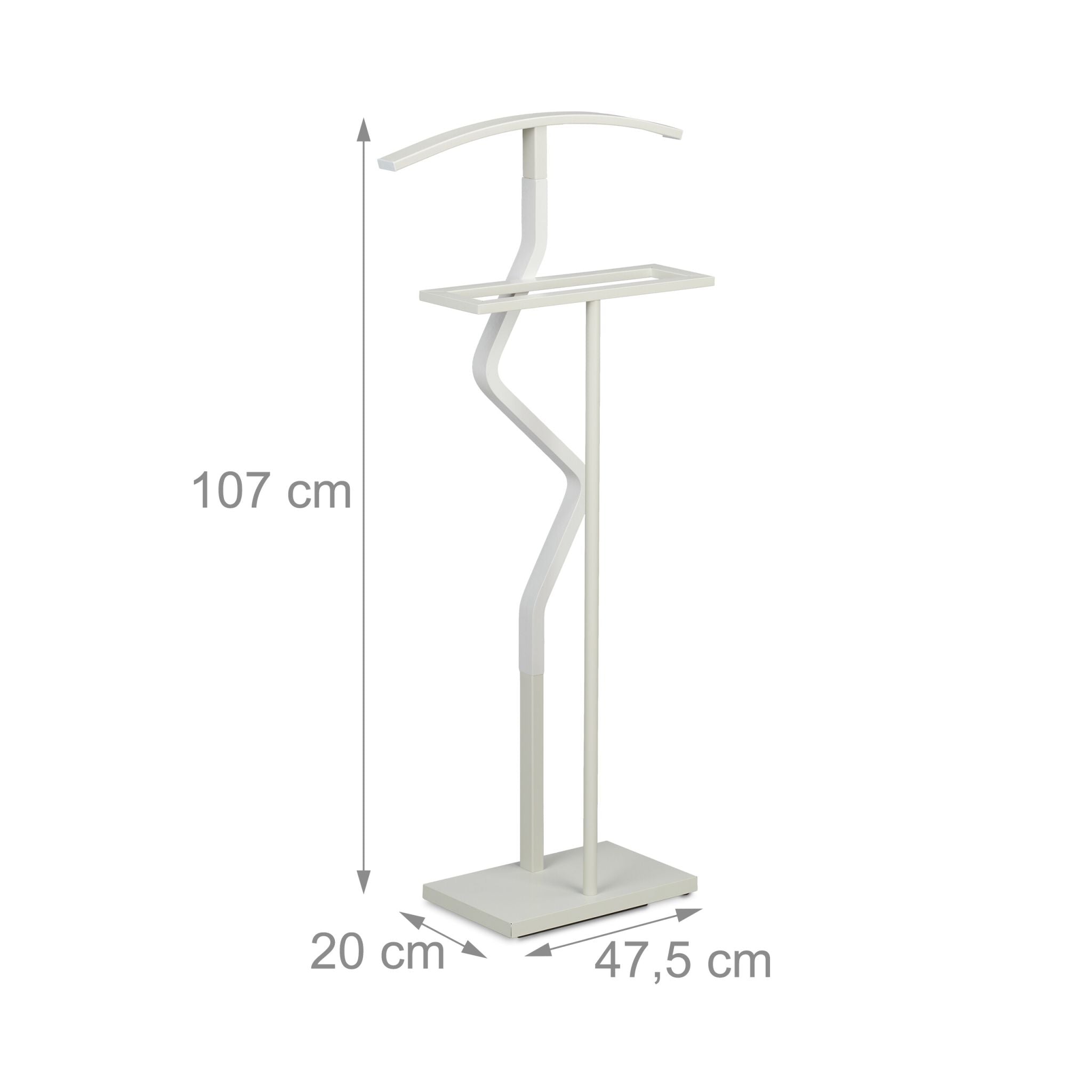 Herrendiener Weiss von Relaxdays