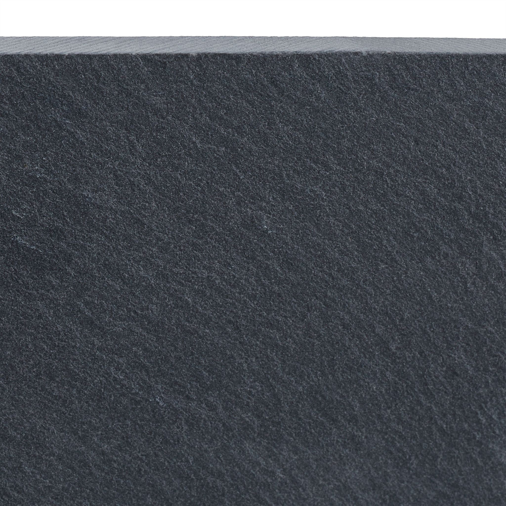 Schiefer Untersetzer 8er-Set Anthrazit-Schwarz von Relaxdays