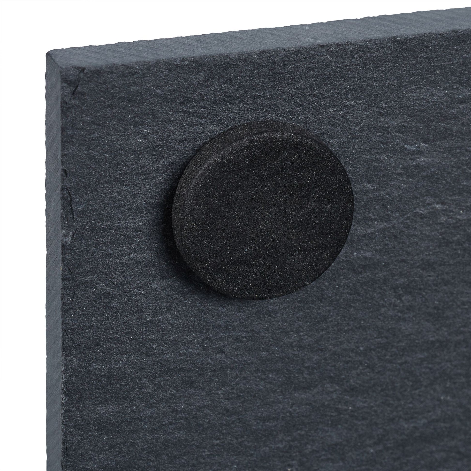 Schieferplatte 30 x 10cm 6er-Set Anthrazit von Relaxdays
