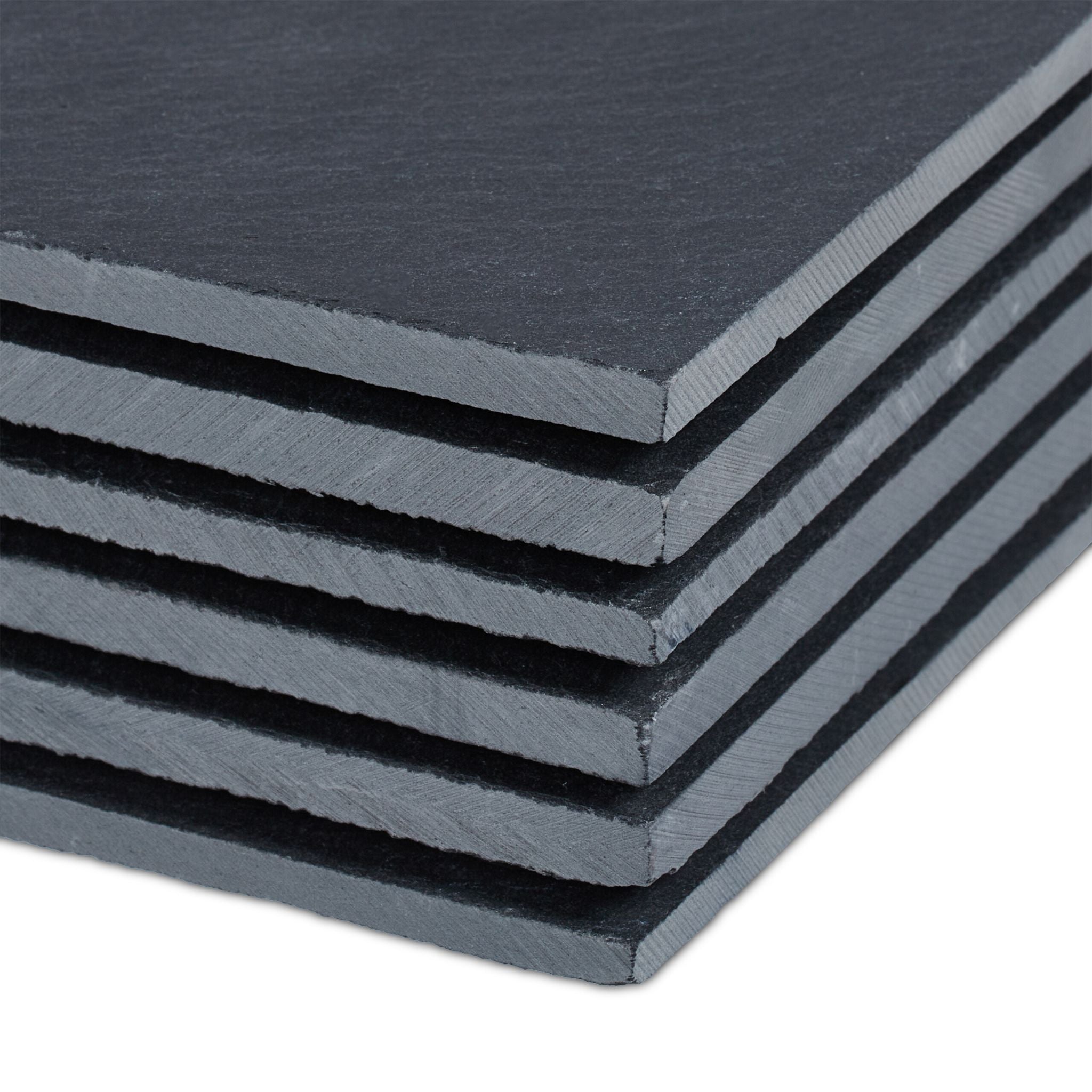 Schieferplatte 30 x 10cm 6er-Set Anthrazit von Relaxdays
