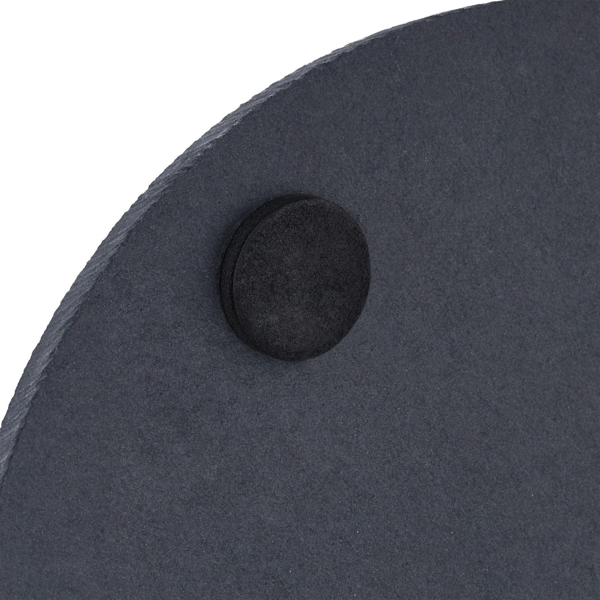 Schieferplatte Herzform 2.0 Schwarz-Silber von Relaxdays