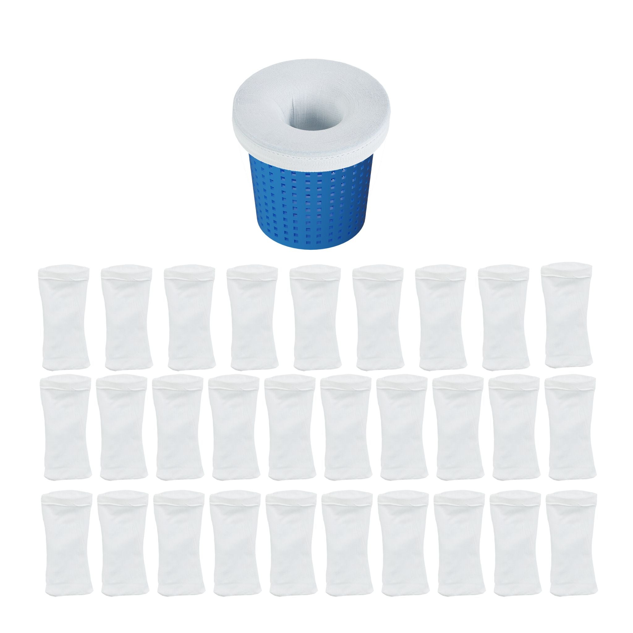 Pool Skimmer Socken 30er-Set Weiss von Relaxdays