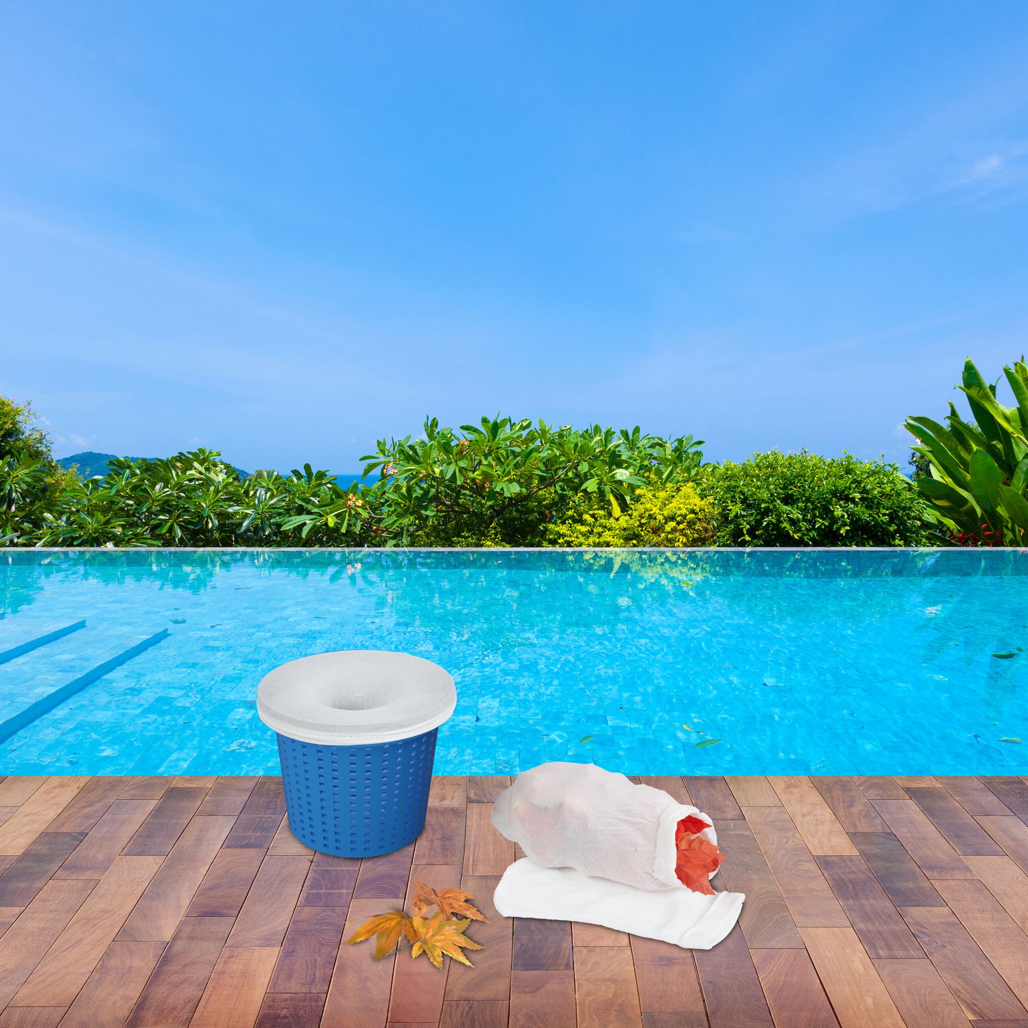 Pool Skimmer Socken 30er-Set Weiss von Relaxdays