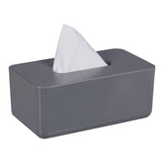 Tücherbox mit Bambusdeckel Grau von Relaxdays