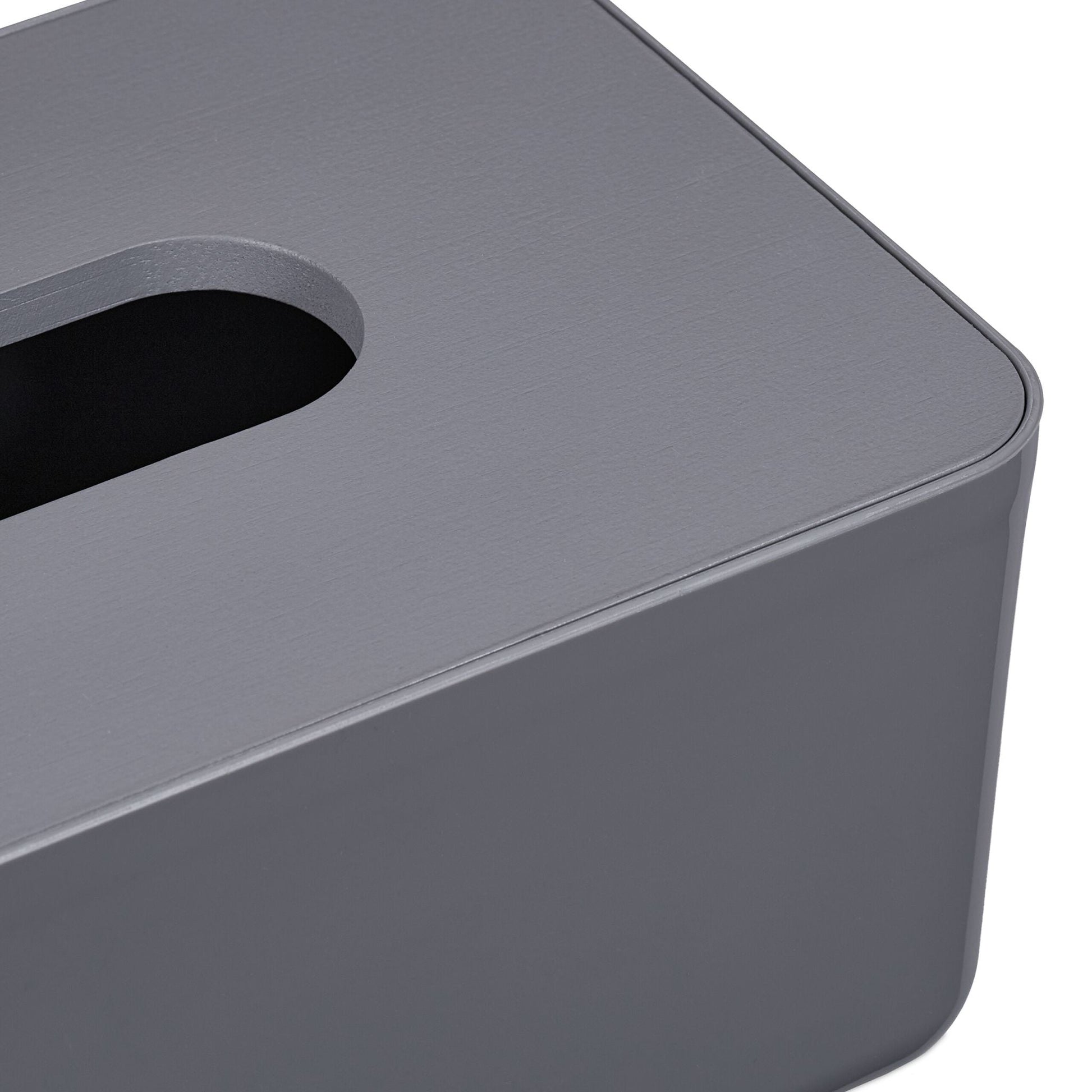 Tücherbox mit Bambusdeckel Grau von Relaxdays