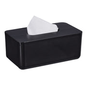 Tücherbox mit Bambusdeckel Schwarz von Relaxdays
