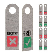 Türschild Besetzt Frei 10er-Set Grün-Rot-Grau von Relaxdays