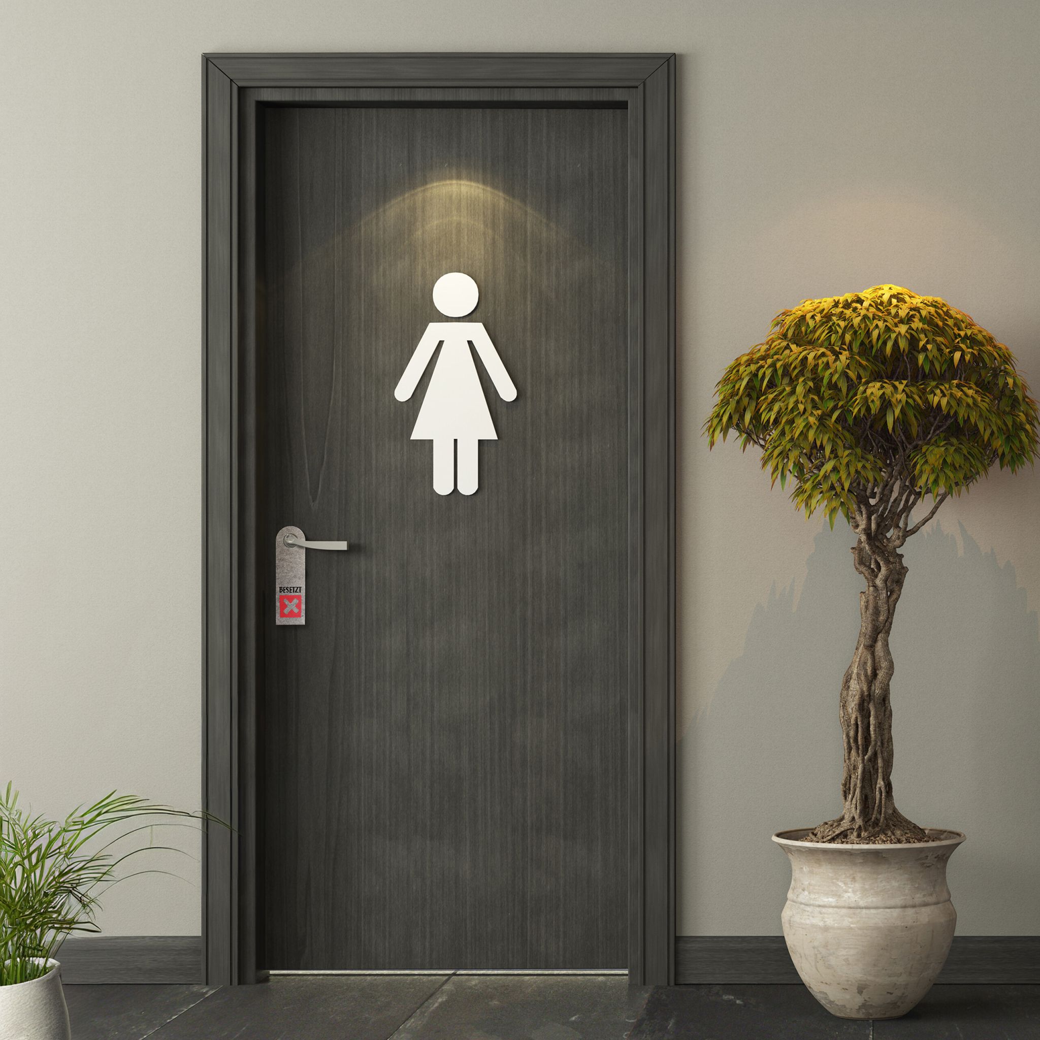 Türschild Besetzt Frei 10er-Set Grün-Rot-Grau von Relaxdays