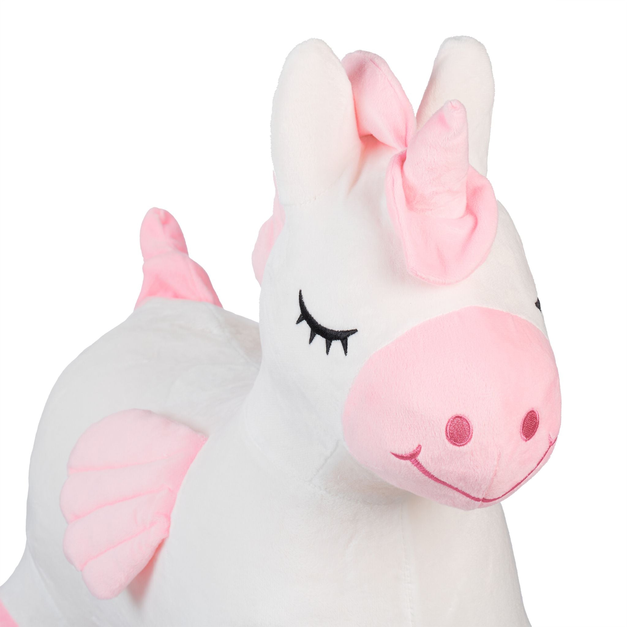 Hüpftier Einhorn mit Bezug Weiss-Rosa von Relaxdays