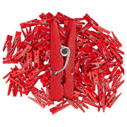 Mini Holzklammern 400er-Set Rot von Relaxdays