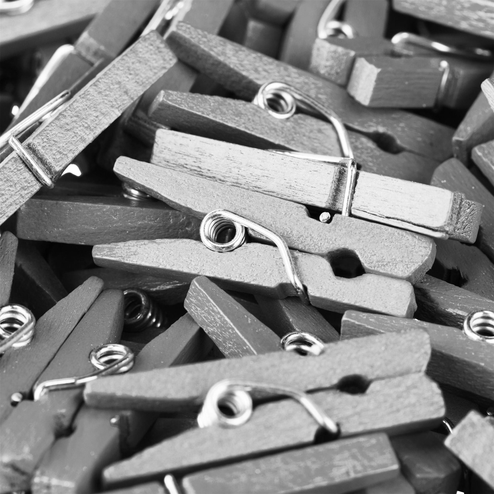 Mini Holzklammern 400er-Set Silber von Relaxdays