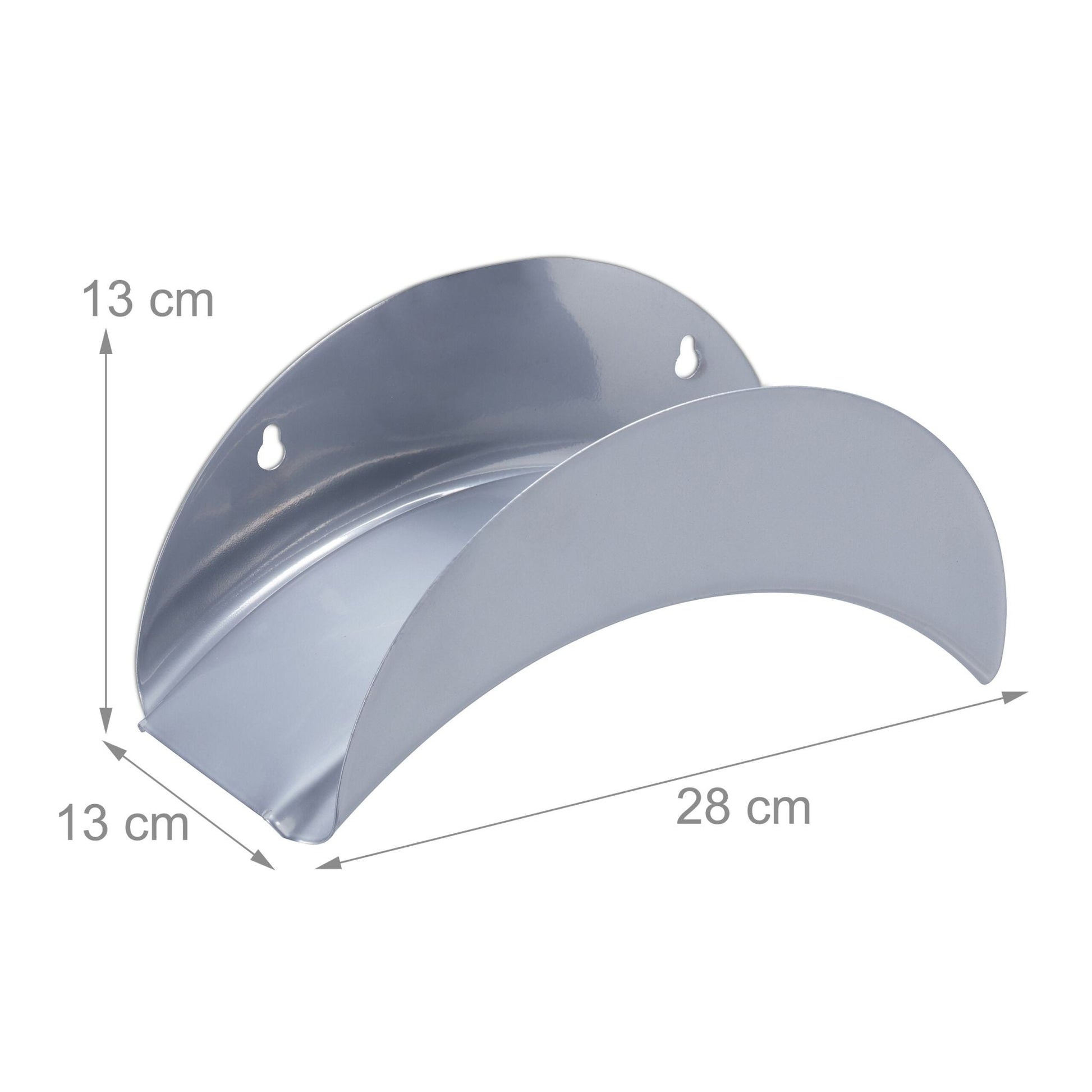 Metall Schlauchhalter Wand 2er-Set Grau von Relaxdays