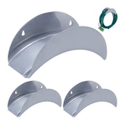 Metall Schlauchhalter Wand 3er-Set Grau von Relaxdays