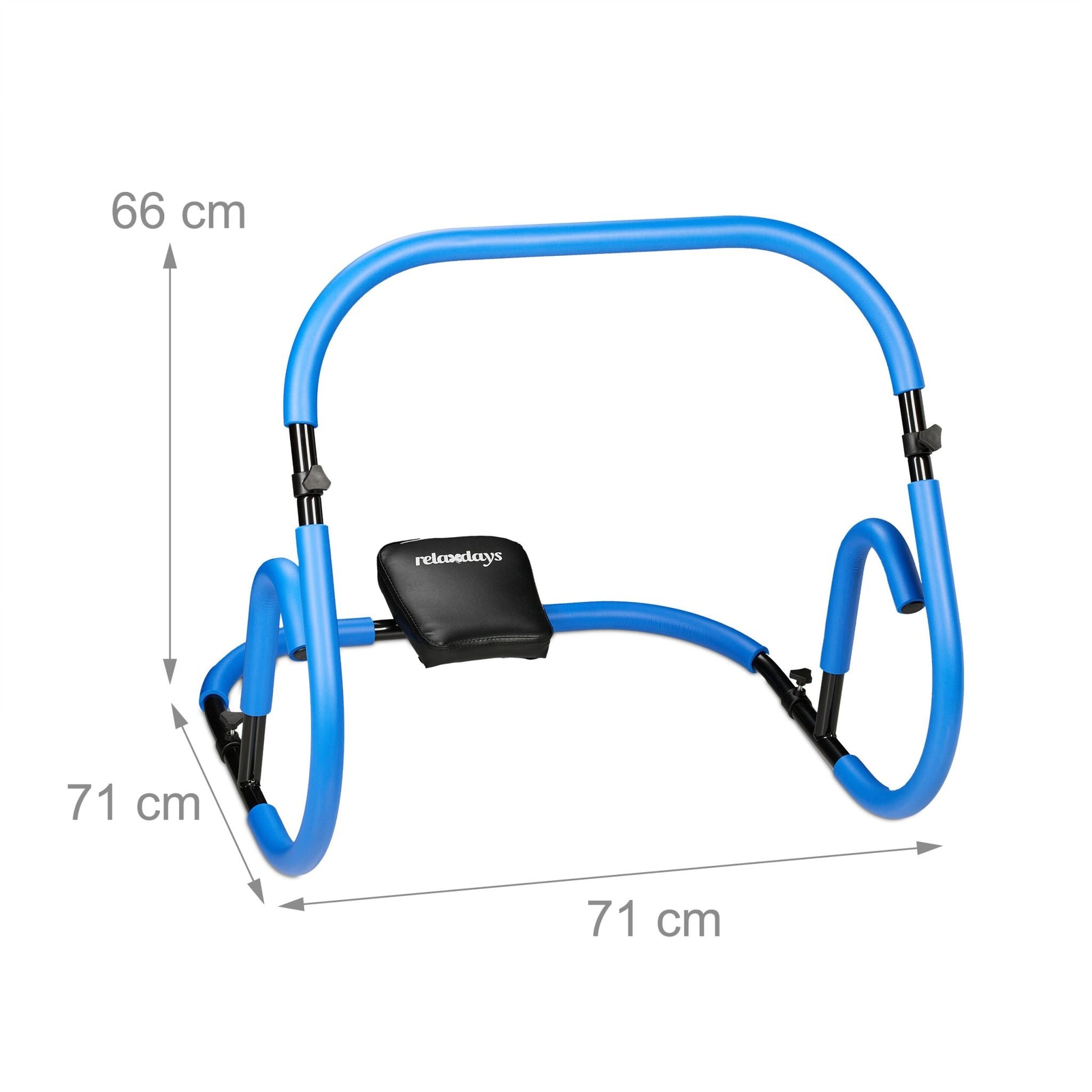 Bauchtrainer AB Roller Blau Blau-Schwarz von Relaxdays