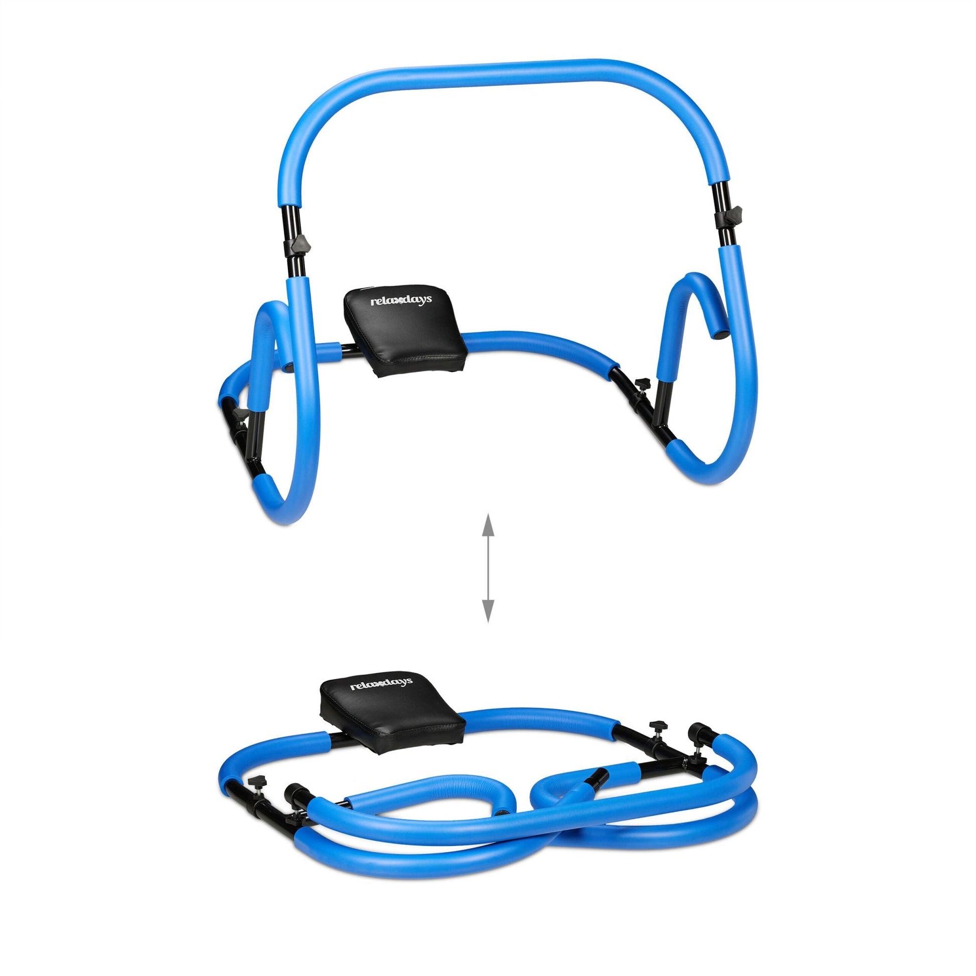 Bauchtrainer AB Roller Blau Blau-Schwarz von Relaxdays