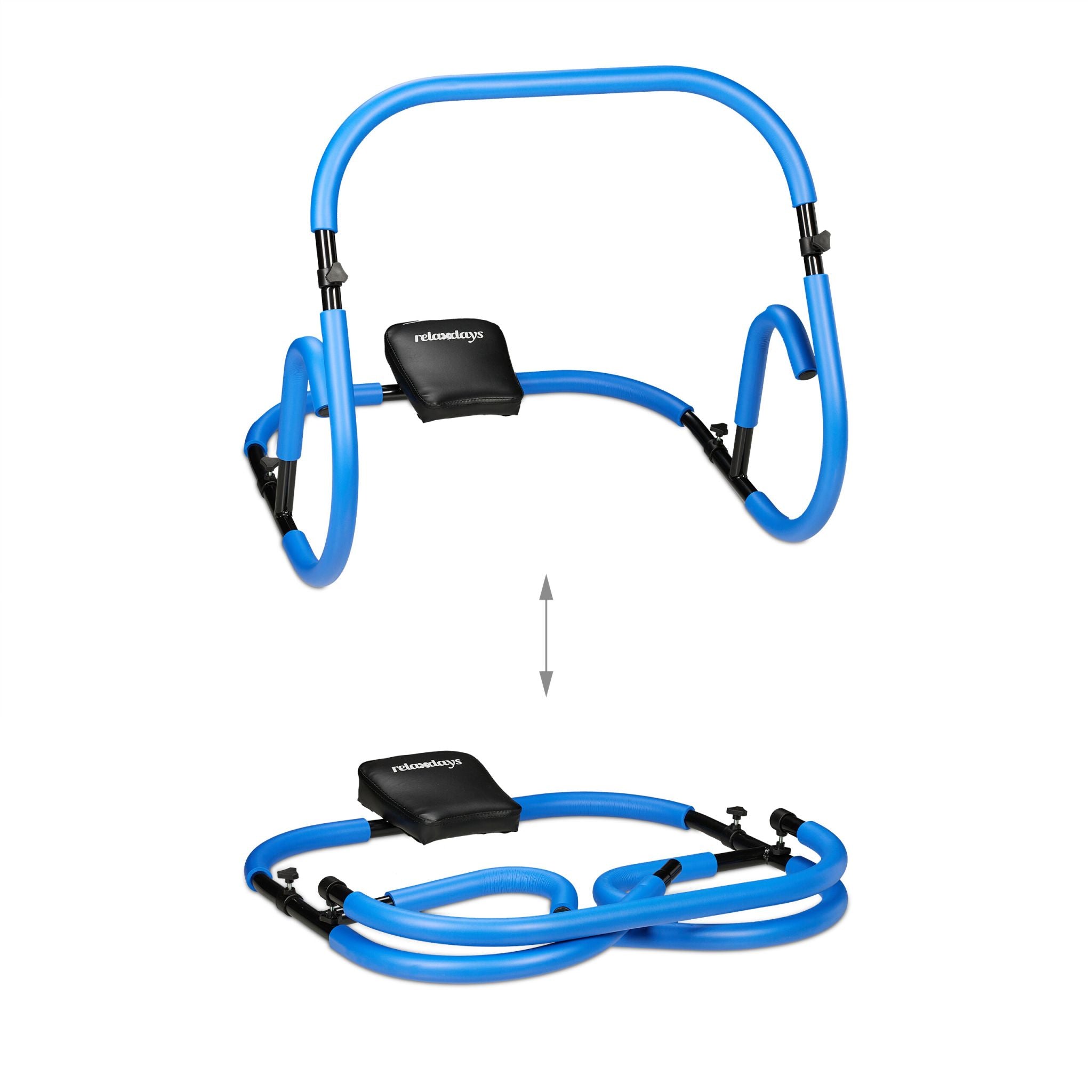 Bauchtrainer AB Roller Blau Blau-Schwarz von Relaxdays