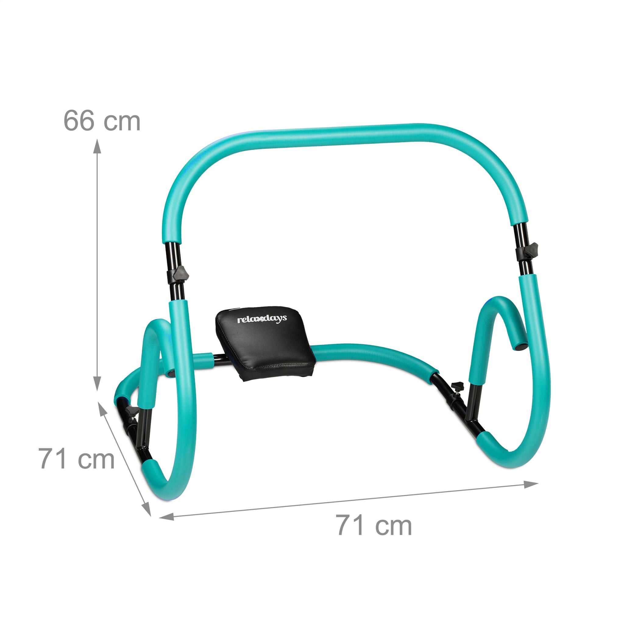 Bauchtrainer AB Roller Türkis Schwarz-Türkis von Relaxdays