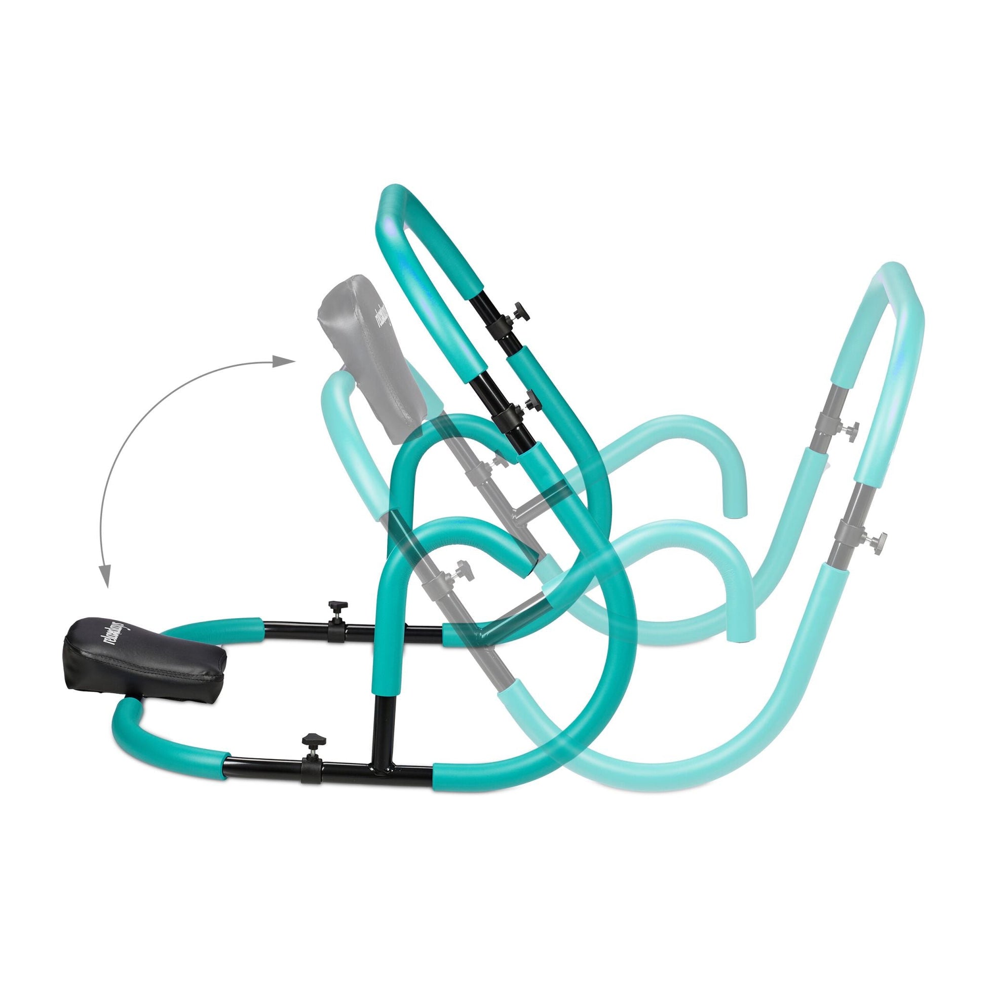 Bauchtrainer AB Roller Türkis Schwarz-Türkis von Relaxdays