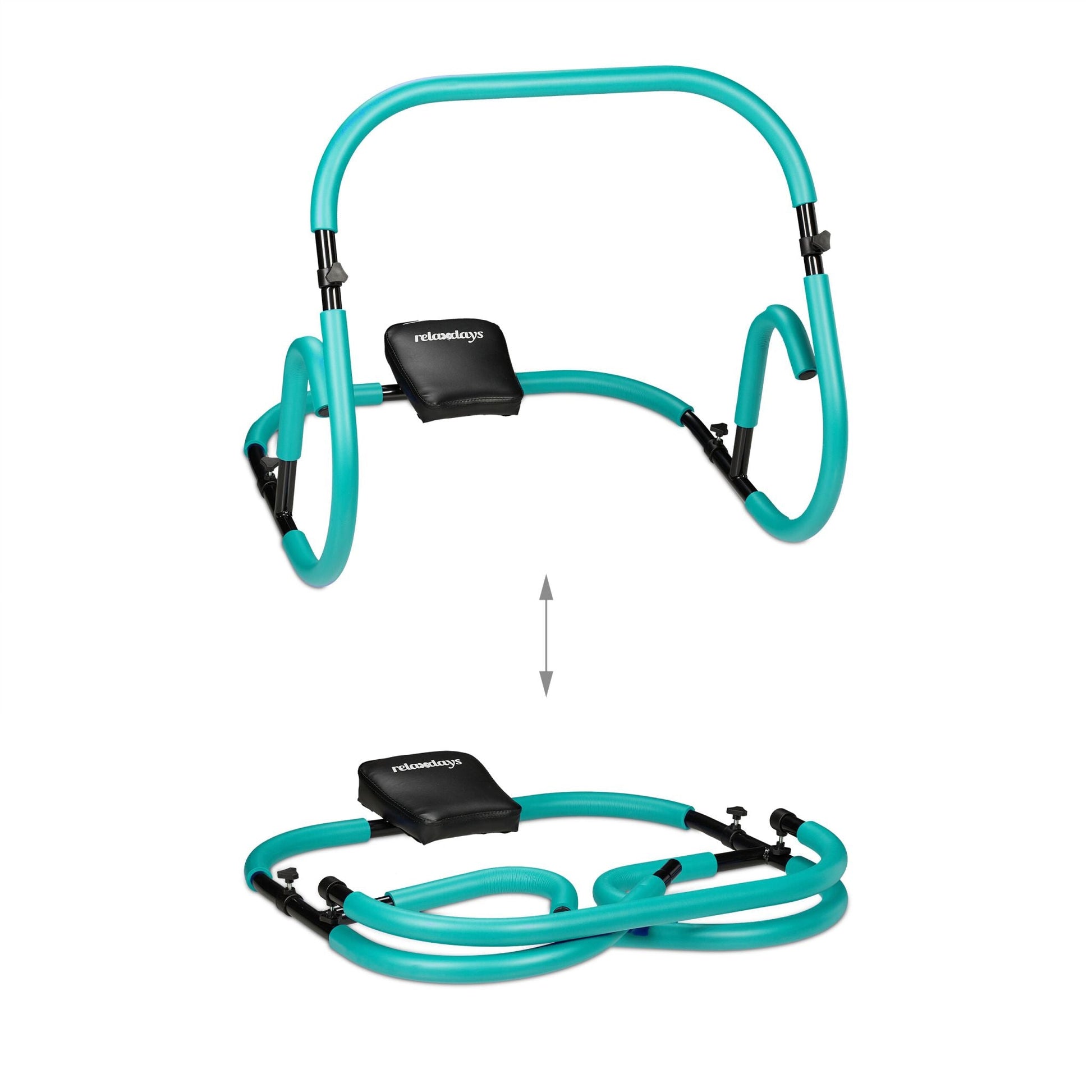 Bauchtrainer AB Roller Türkis Schwarz-Türkis von Relaxdays