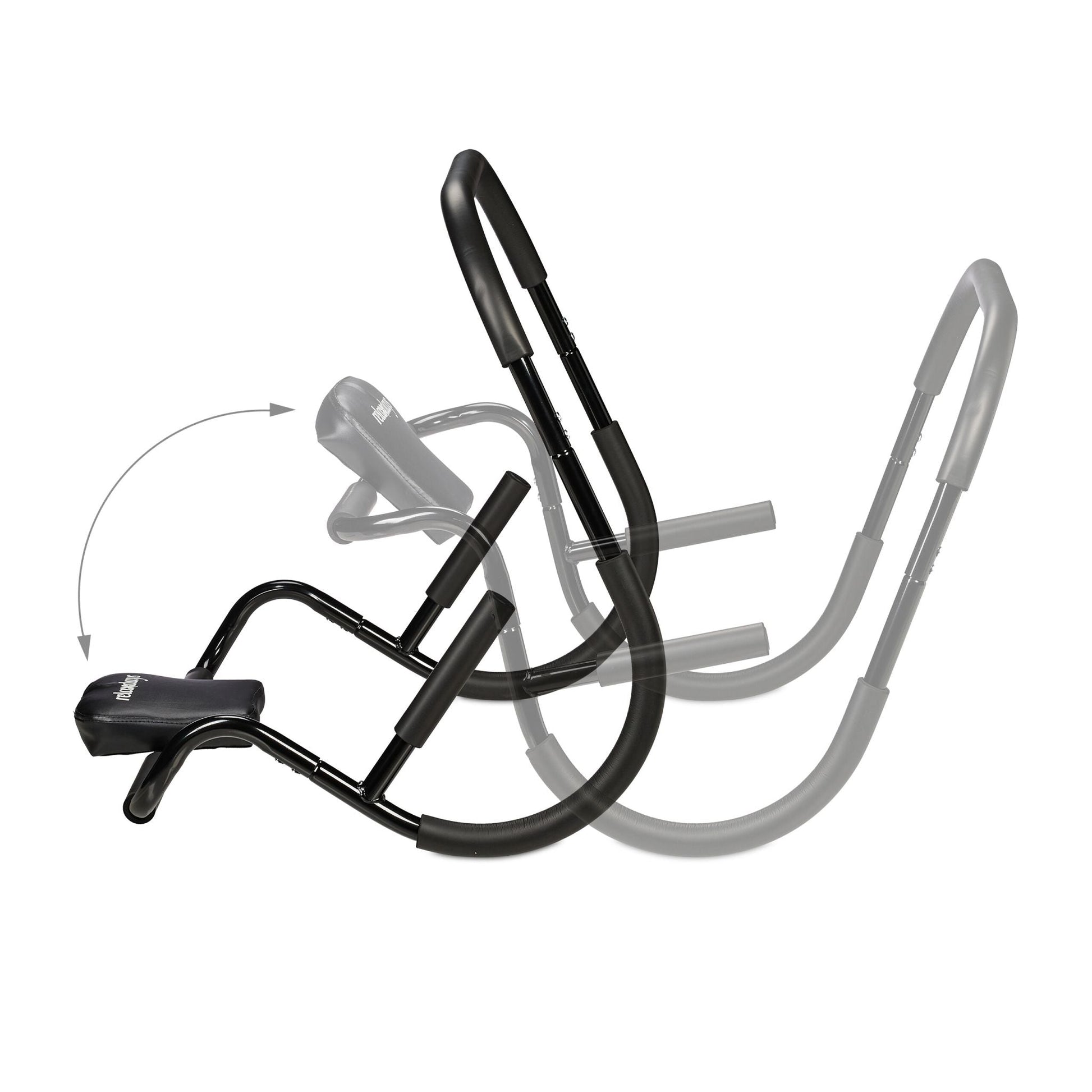 Bauchtrainer AB Roller Schwarz Schwarz von Relaxdays