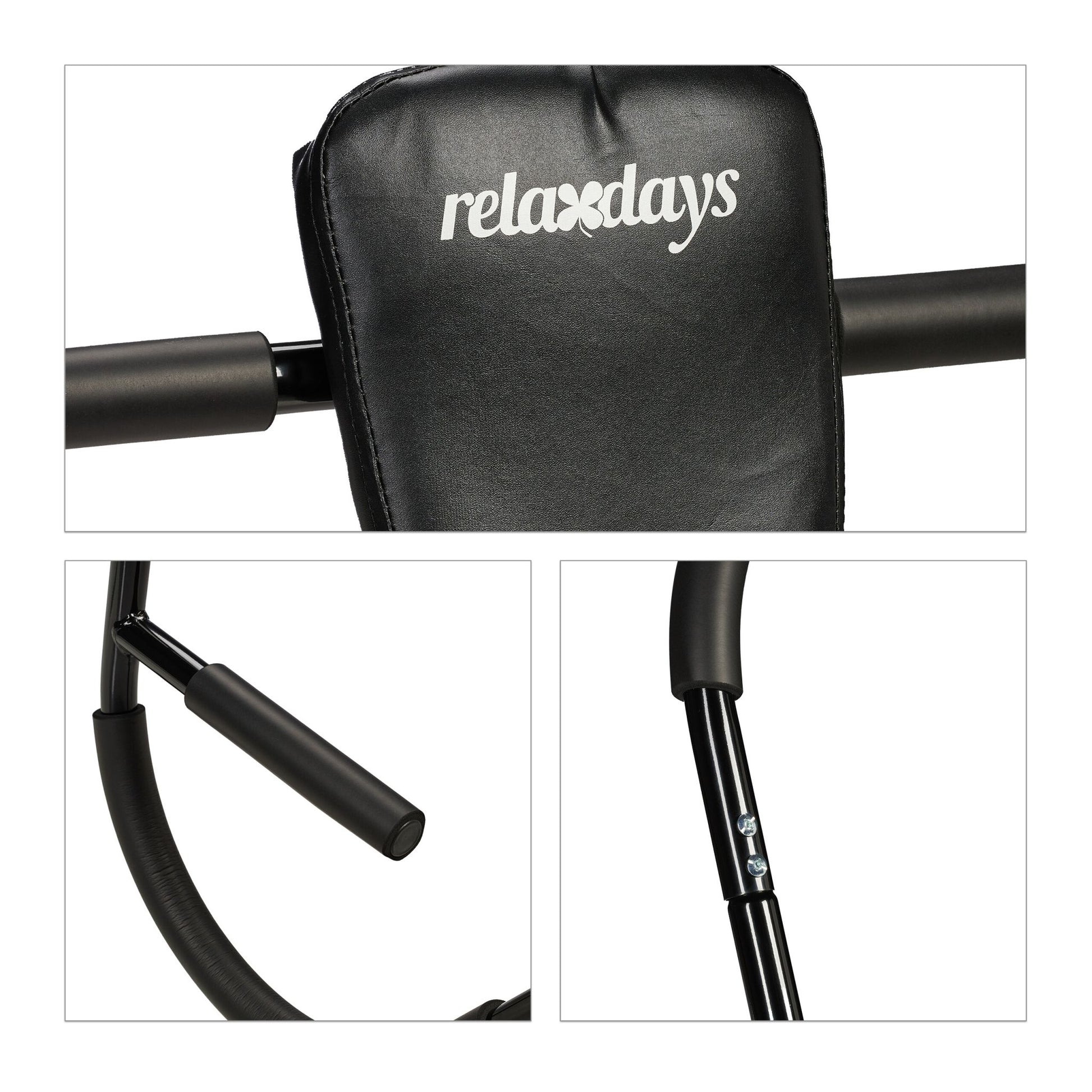 Bauchtrainer AB Roller Schwarz Schwarz von Relaxdays