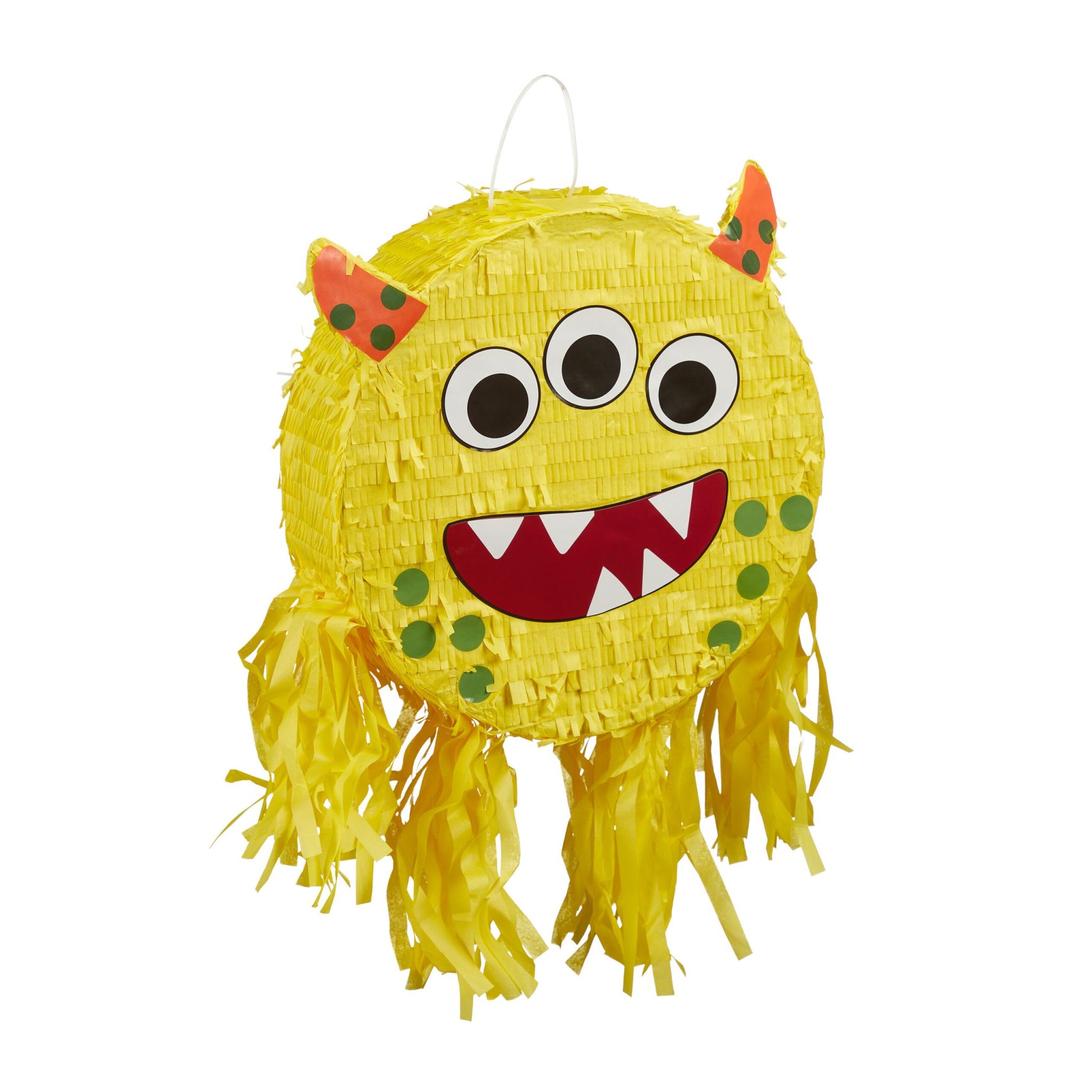 Pinata Monster Gelb-Grün-Rot von Relaxdays