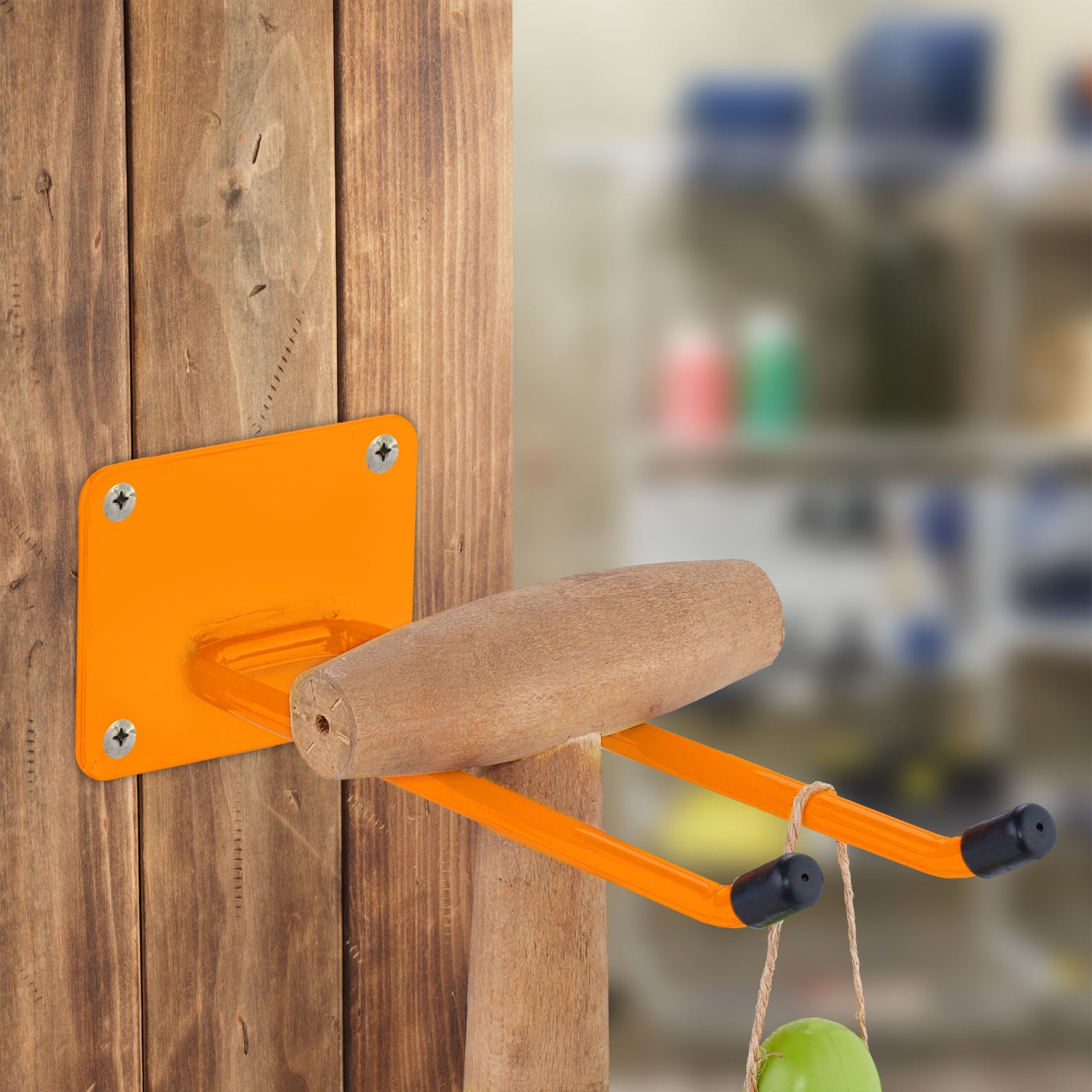 Belastbarer Wandhaken Stahl Orange-Schwarz von Relaxdays