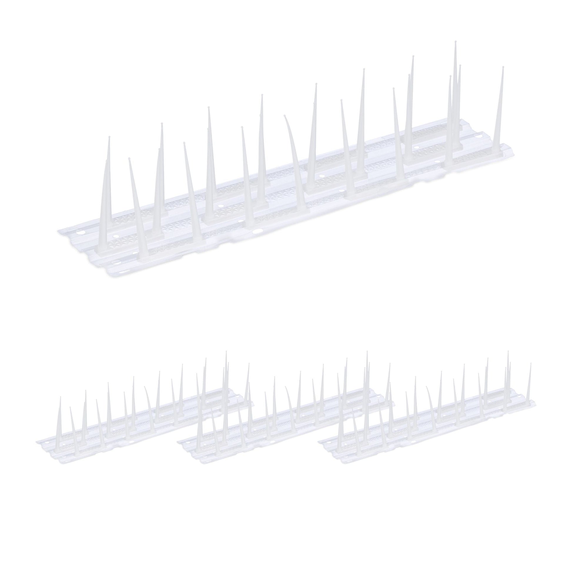 Vogelabwehr Spikes 4er-Set Weiss-Transparent von Relaxdays