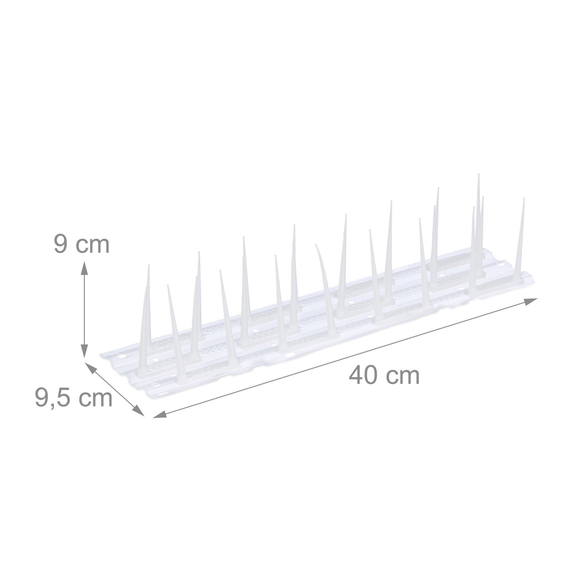 Vogelabwehr Spikes 4er-Set Weiss-Transparent von Relaxdays